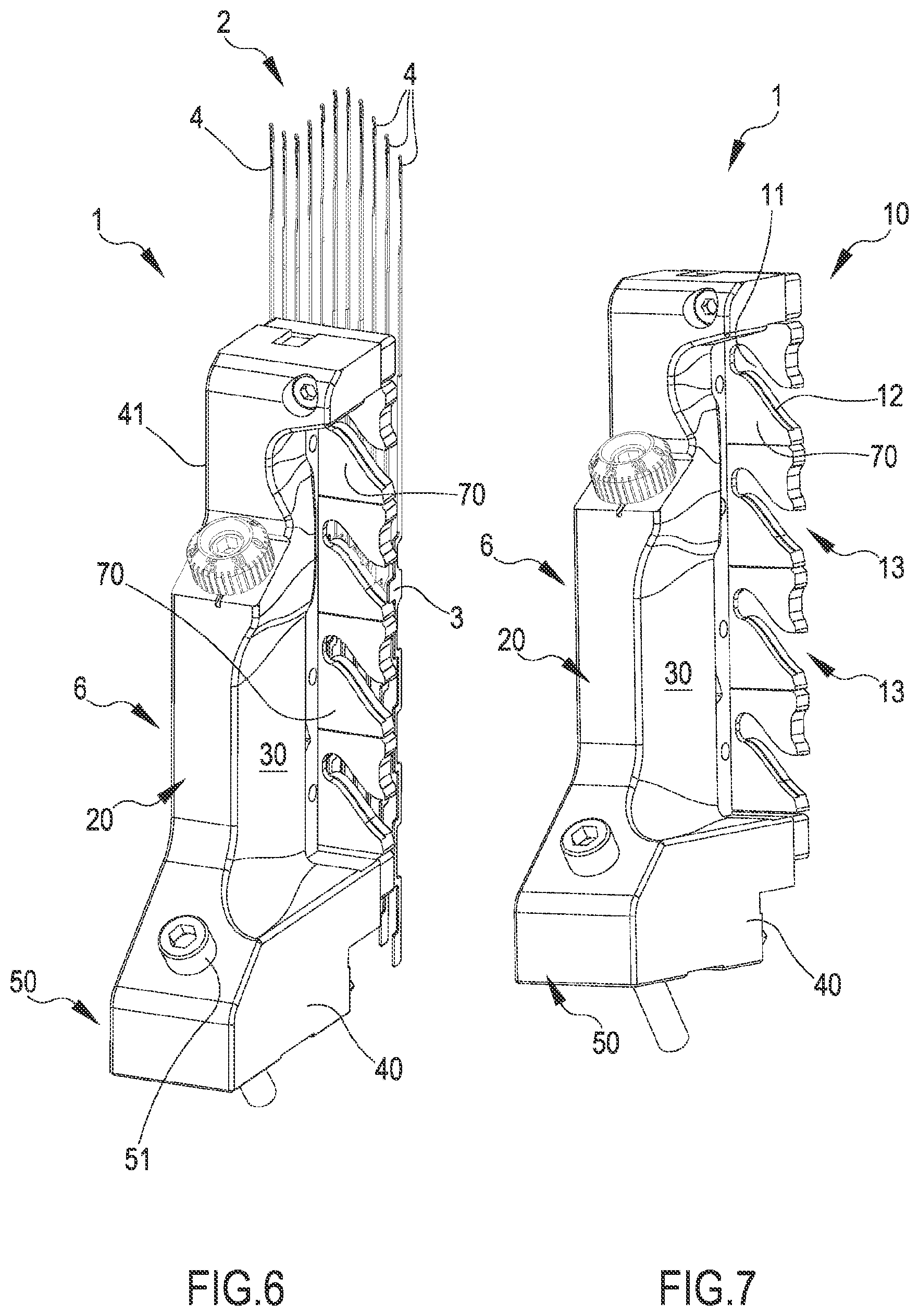 Patent US12359353 Figure 5 – Support and control device for circular knitting machines