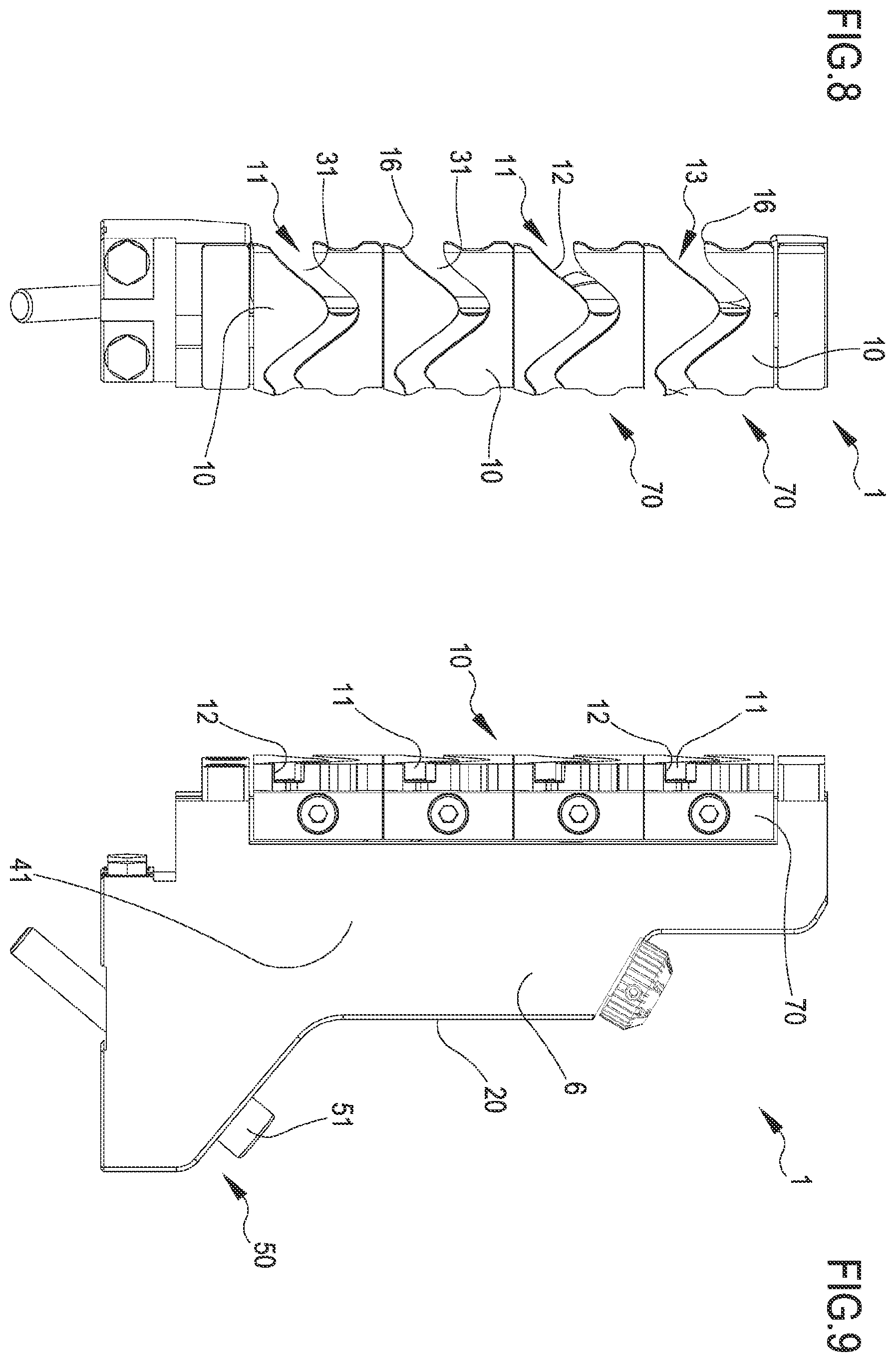 Patent US12359353 Figure 6 – Support and control device for circular knitting machines