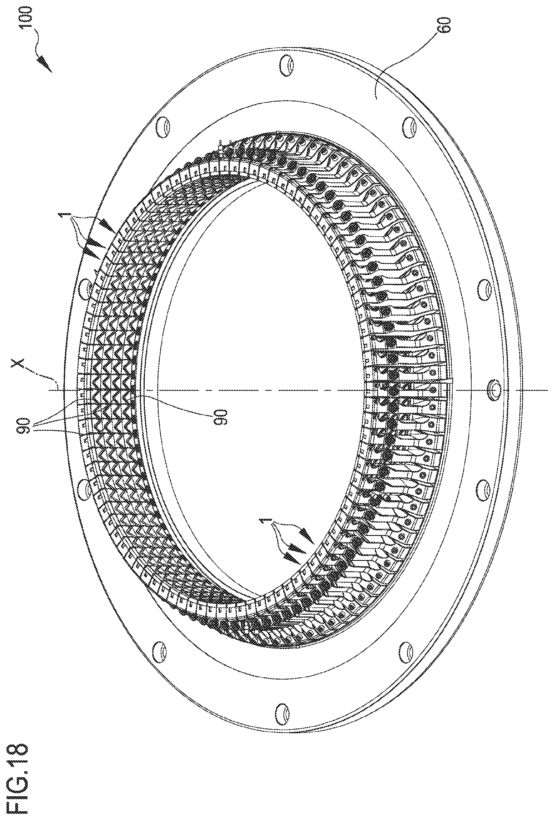 Patent US12359353 Figure 11 – Support and control device for circular knitting machines