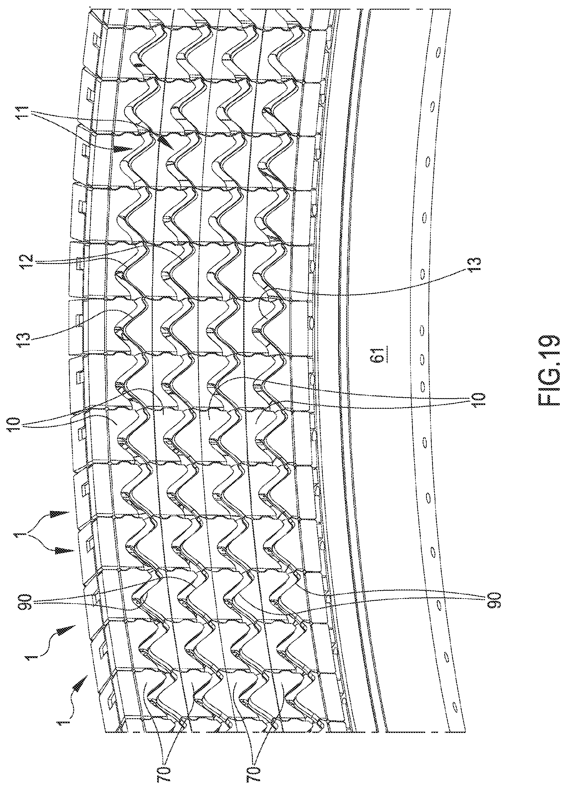 Patent US12359353 Figure 12 – Support and control device for circular knitting machines