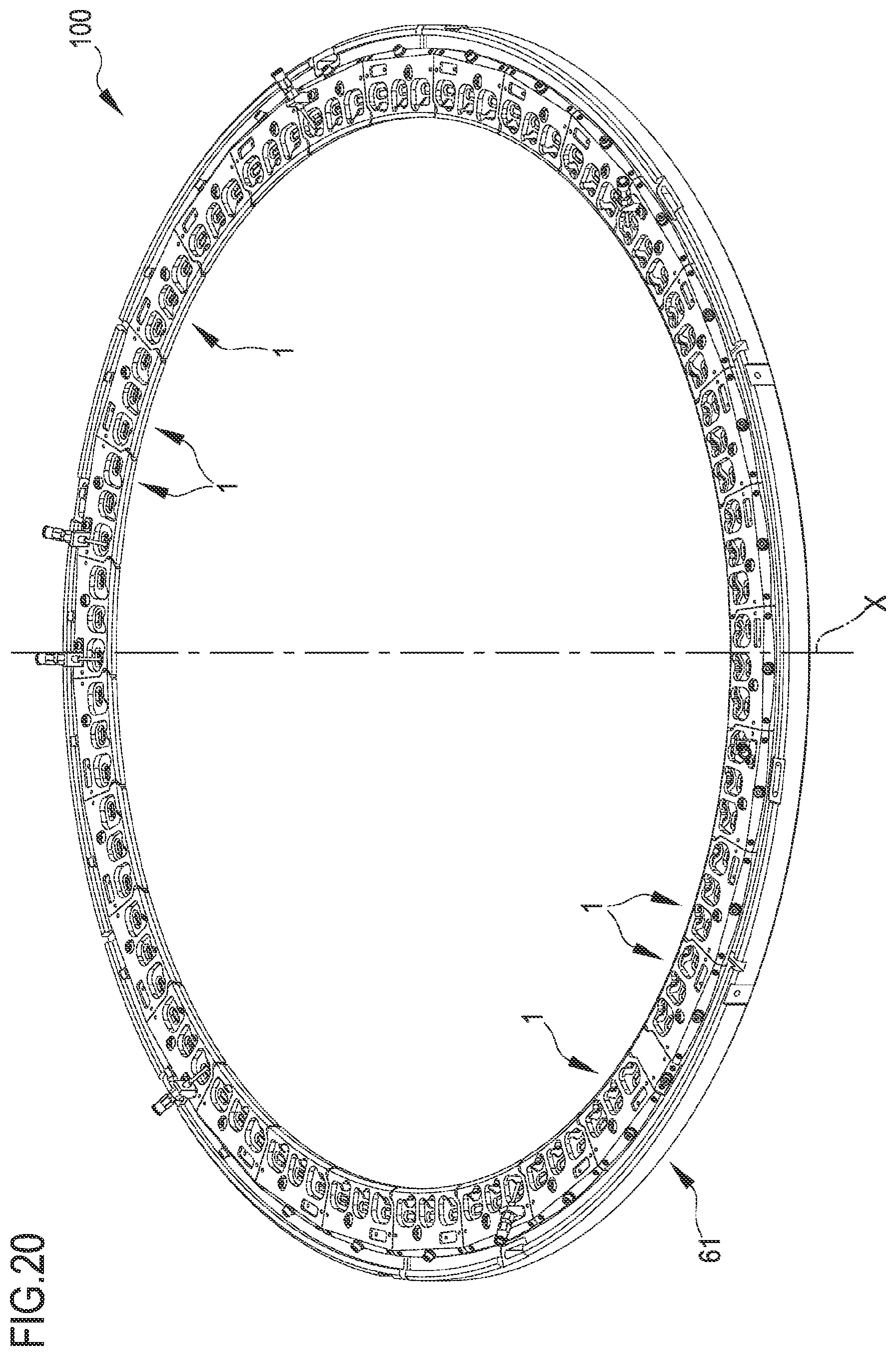 Patent US12359353 Figure 13 – Support and control device for circular knitting machines