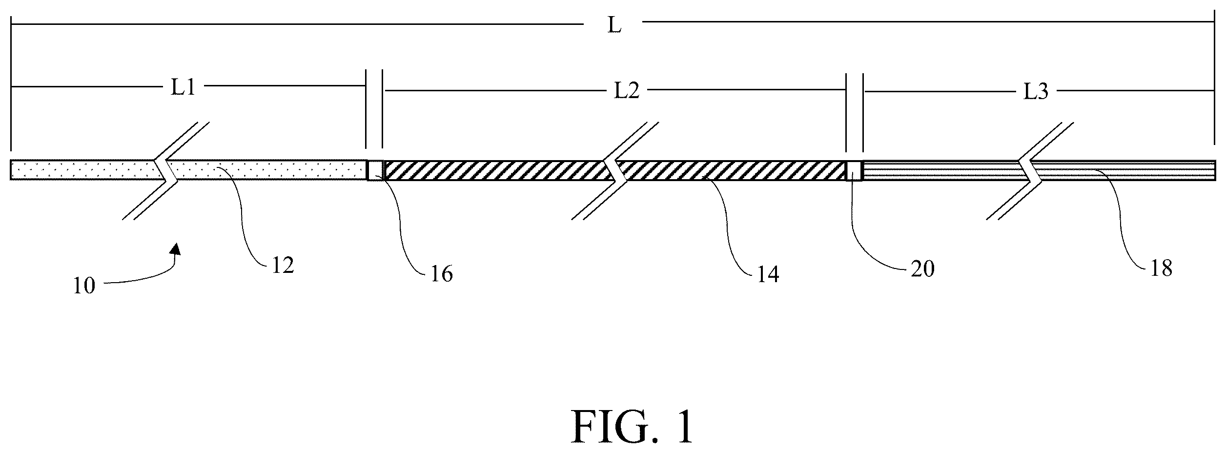 Patent US12359356 Figure 1 – Yarn with sections having different aesthetic characteristics, articles comprising same, and methods of making said yarn and articles