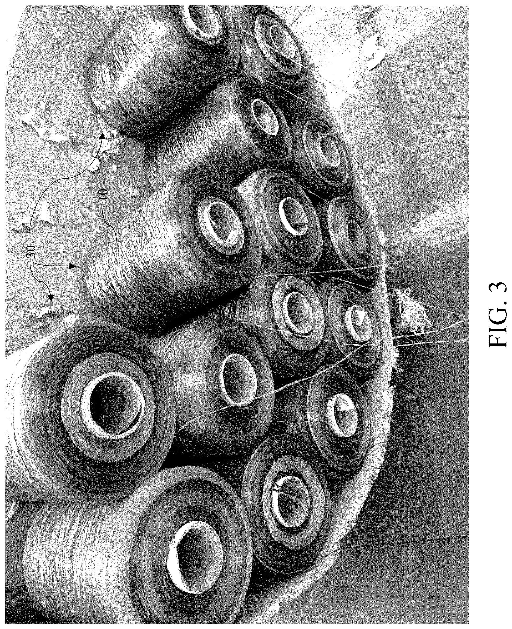 Patent US12359356 Figure 3 – Yarn with sections having different aesthetic characteristics, articles comprising same, and methods of making said yarn and articles