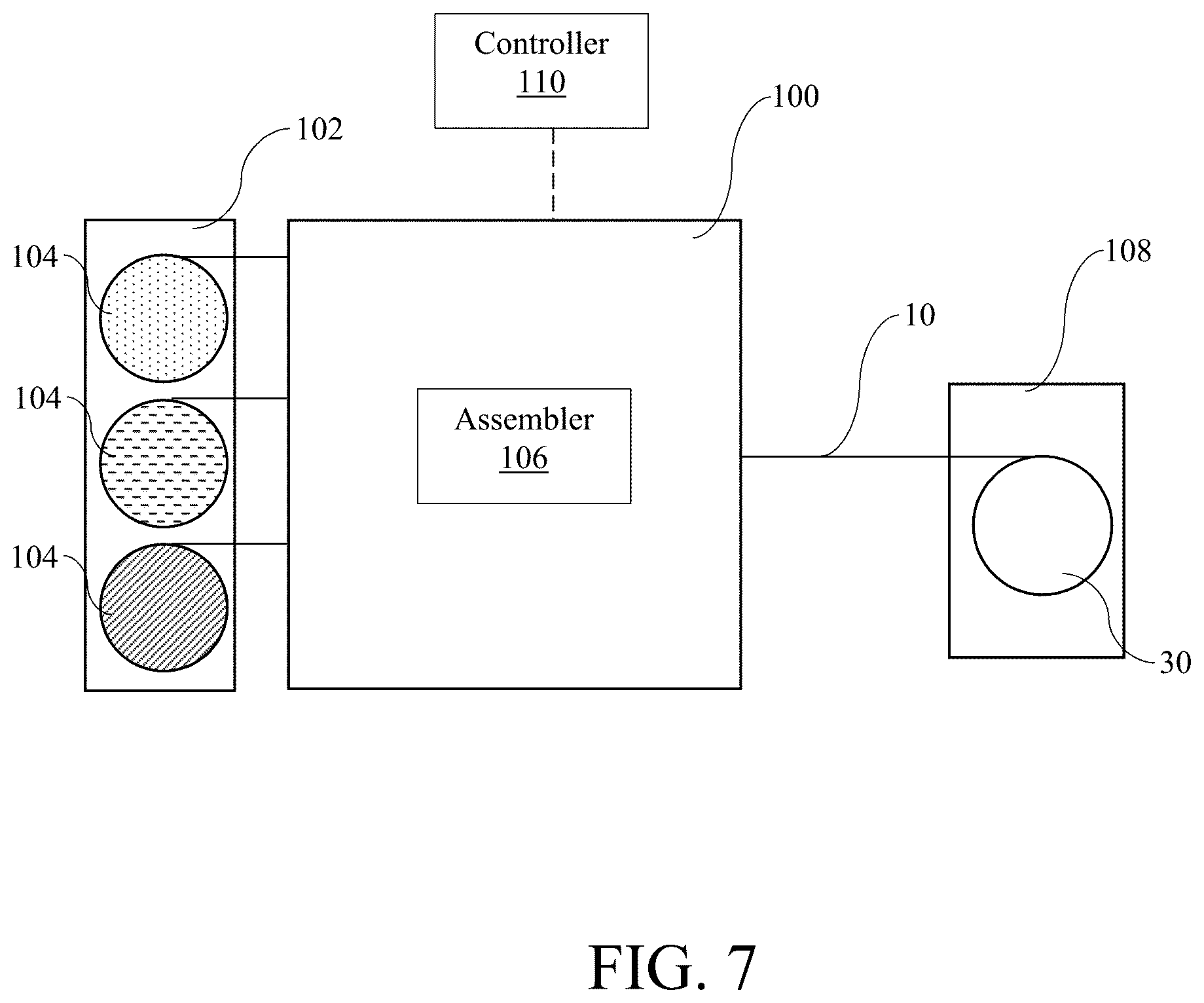 Patent US12359356 Figure 7 – Yarn with sections having different aesthetic characteristics, articles comprising same, and methods of making said yarn and articles
