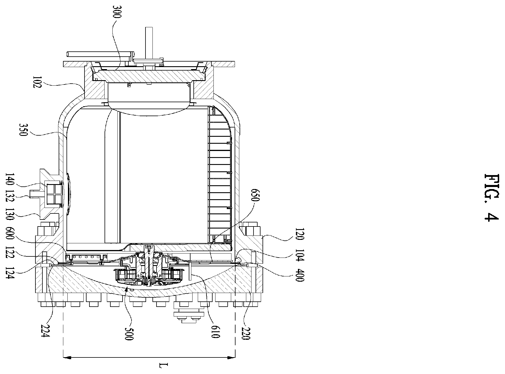 Patent US12359363 Figure 4 – Washing machine