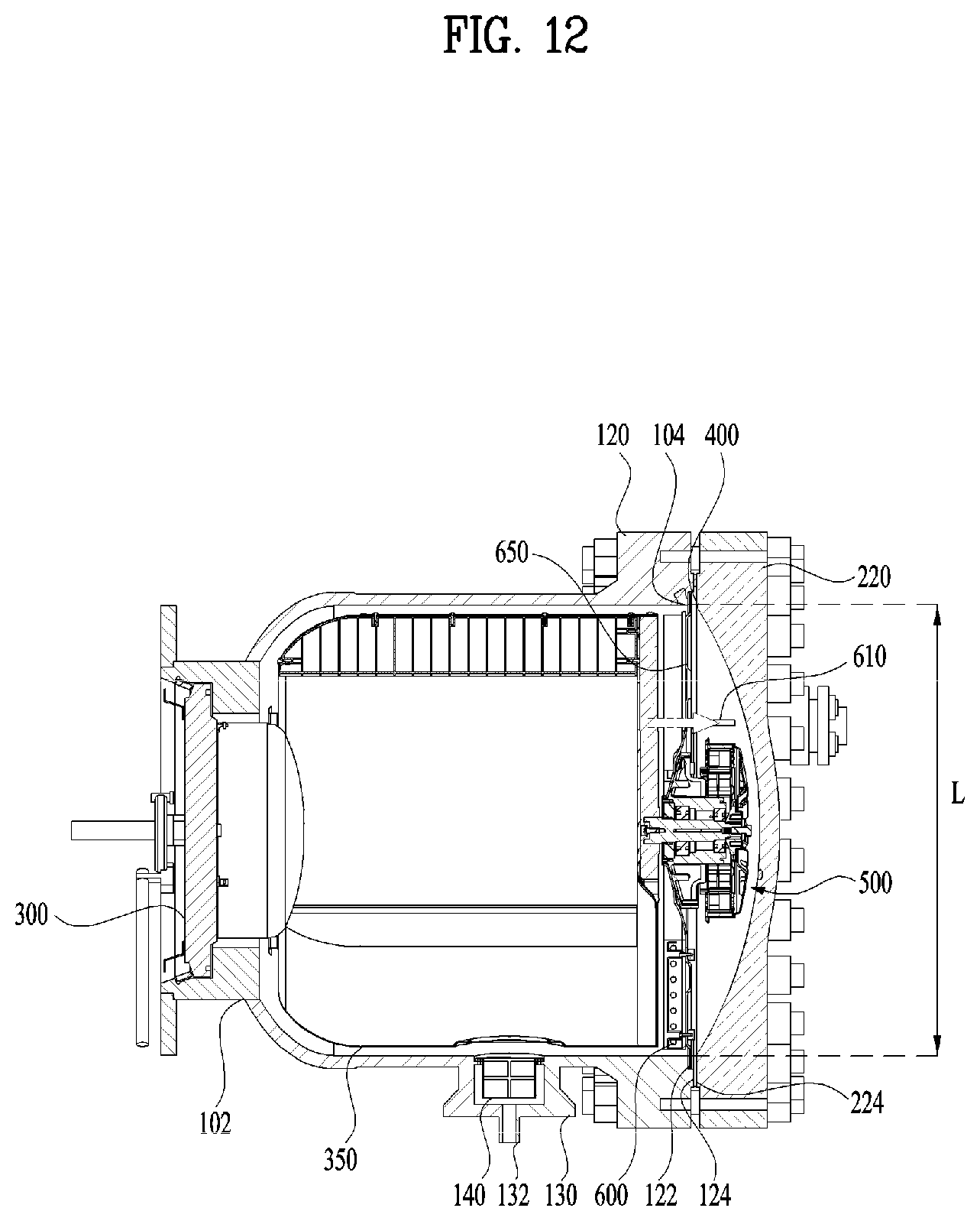 Patent US12359363 Figure 12 – Washing machine
