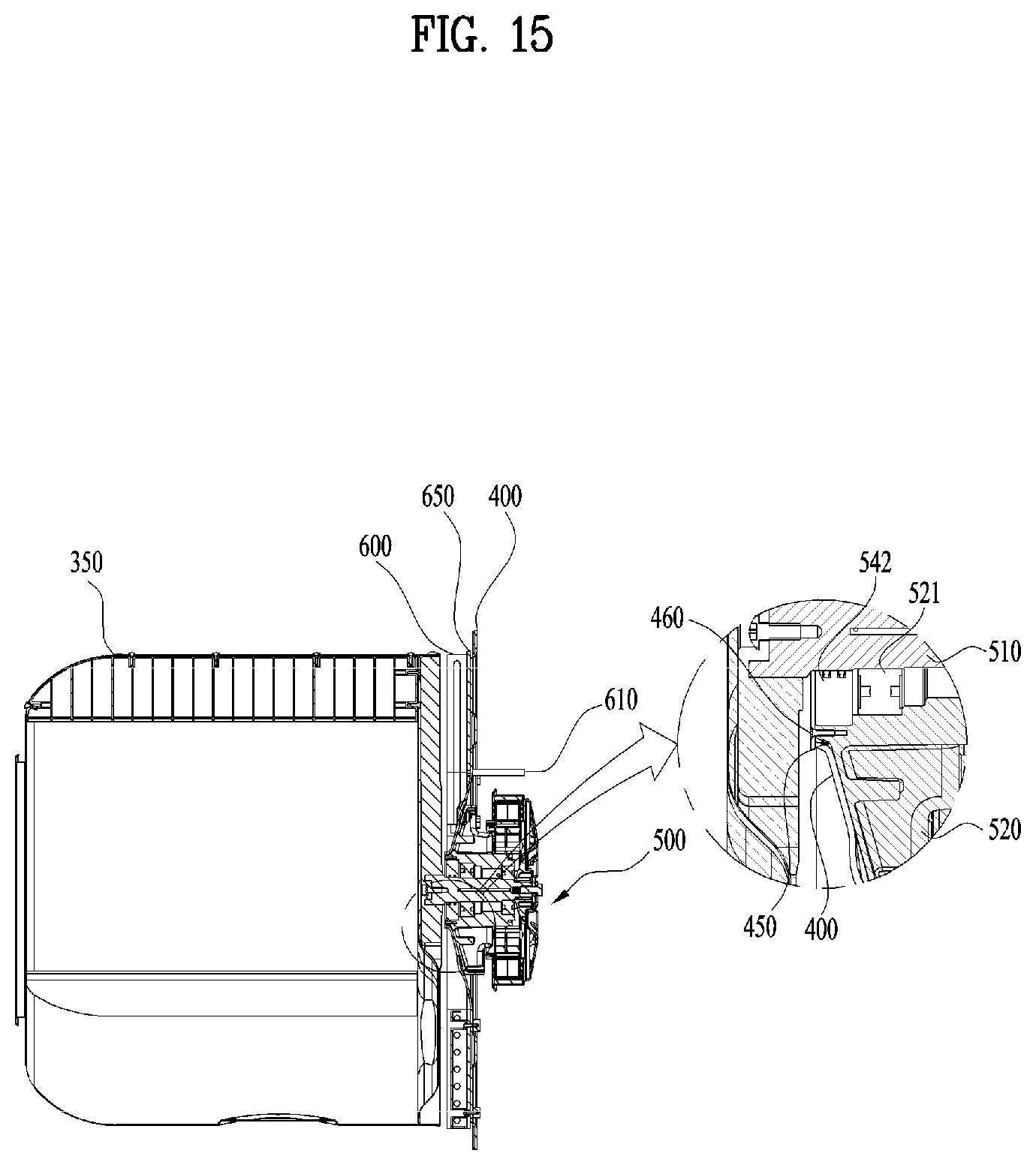 Patent US12359363 Figure 15 – Washing machine