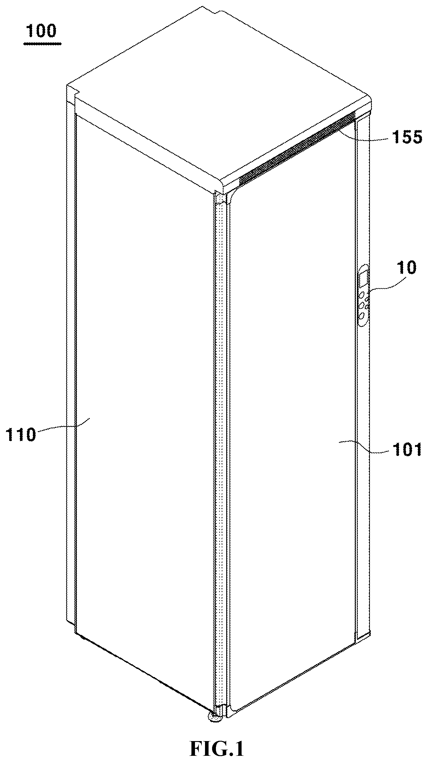 Patent US12359364 Figure 1 – Clothes dryer using LED light source