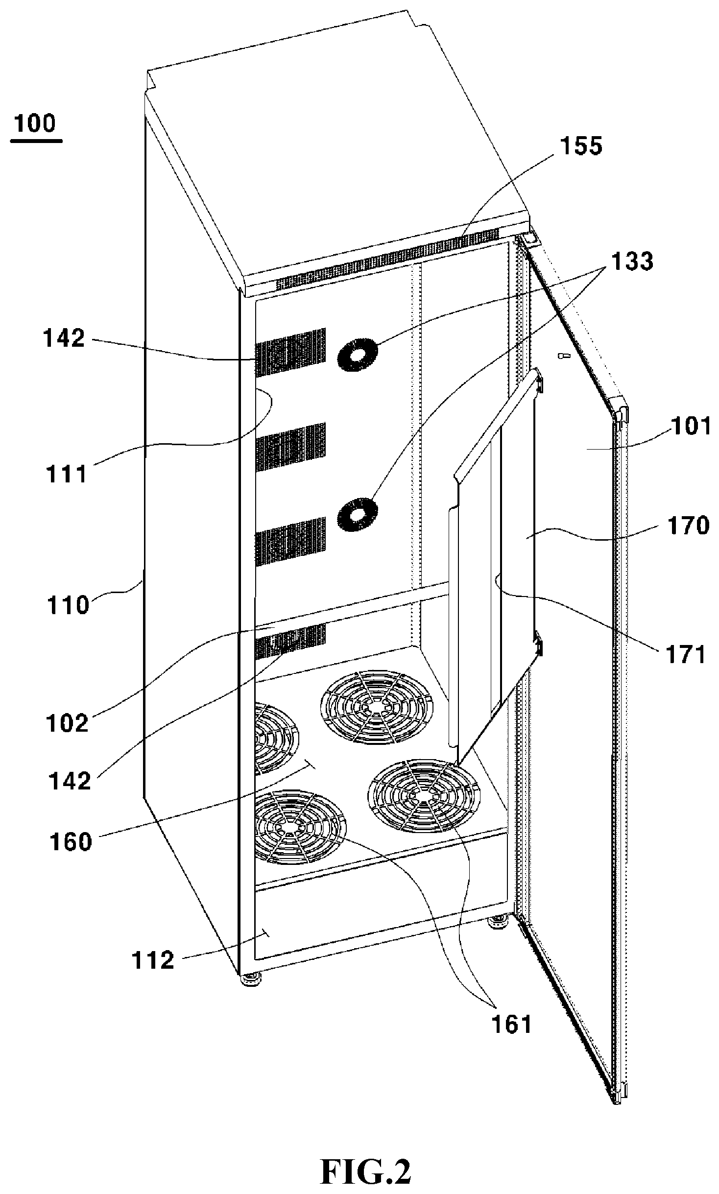 Patent US12359364 Figure 2 – Clothes dryer using LED light source