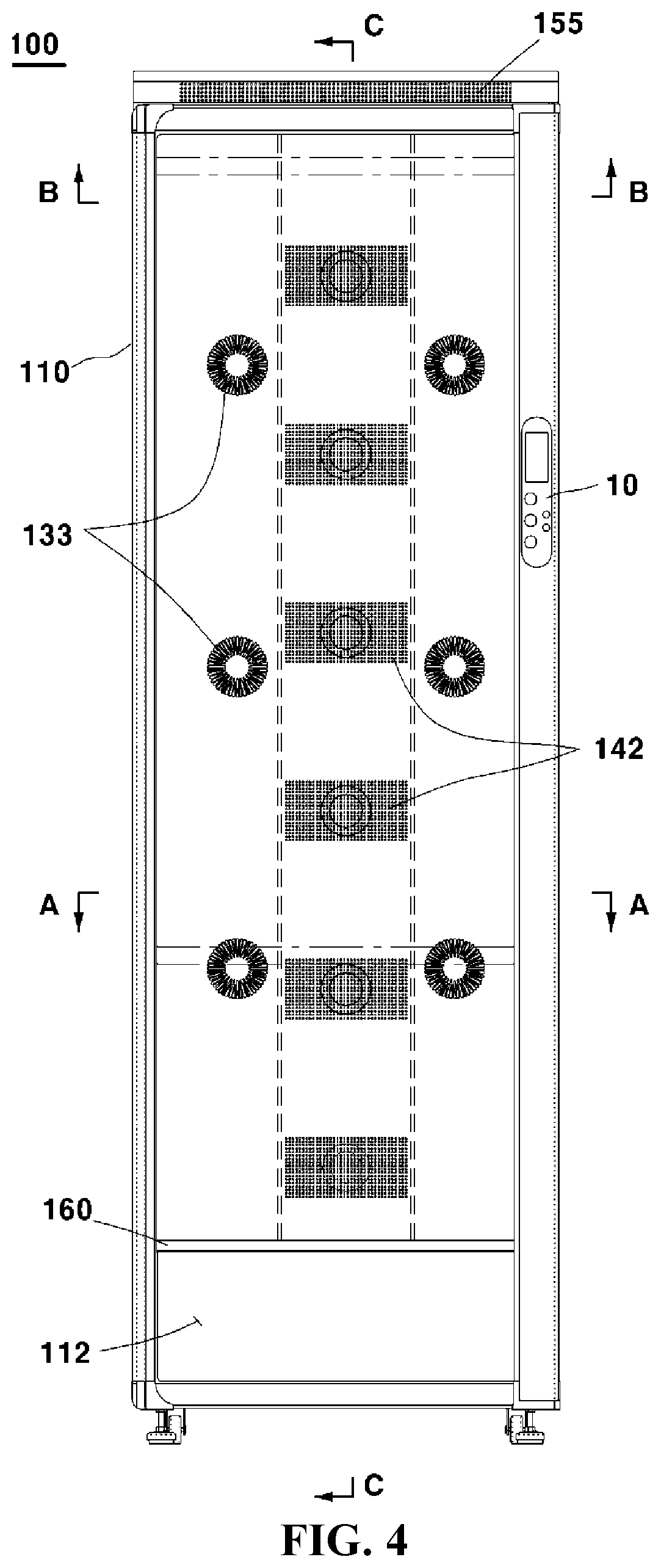 Patent US12359364 Figure 4 – Clothes dryer using LED light source