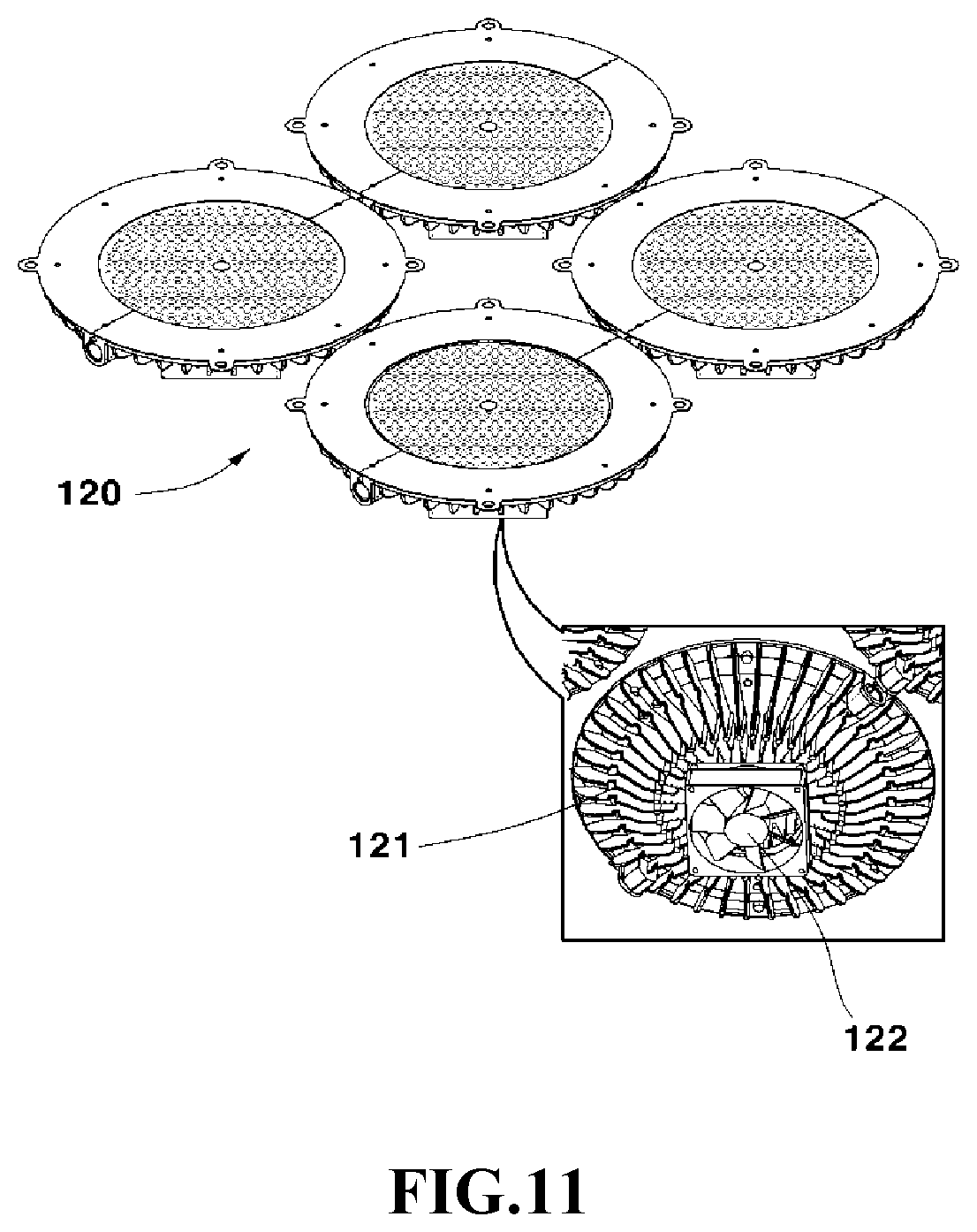 Patent US12359364 Figure 11 – Clothes dryer using LED light source