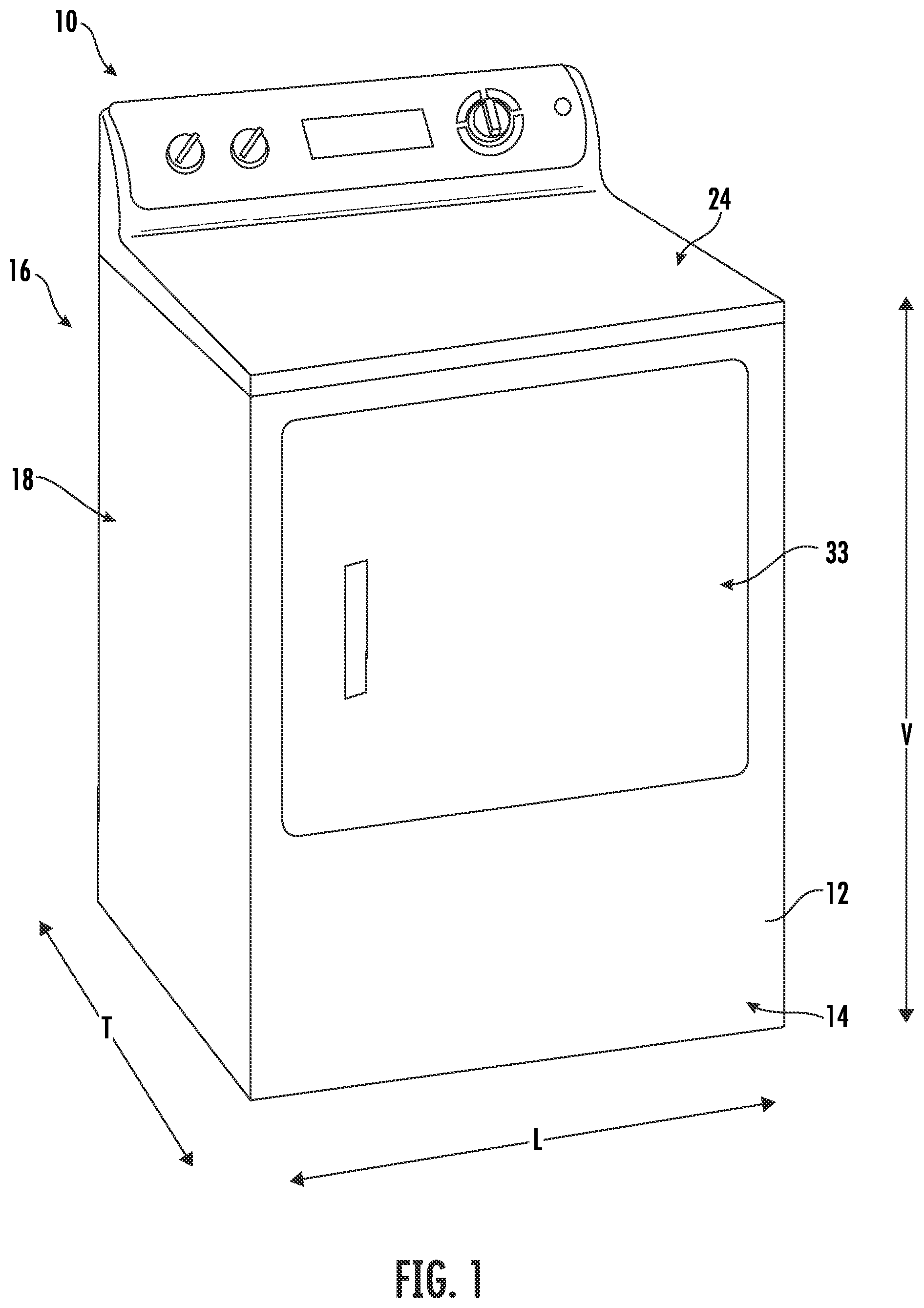 Patent US12359365 Figure 1 – Dryer appliance dry time estimation