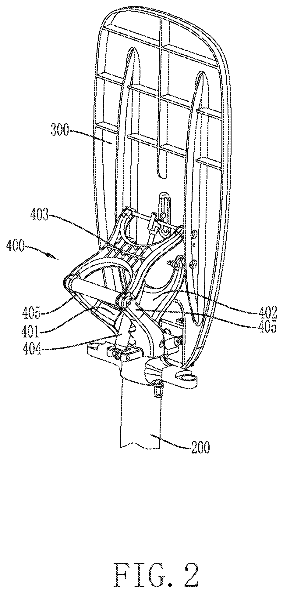 Patent US12359366 Figure 2 – Garment steamer with inclination-angle-adjustable ironing board