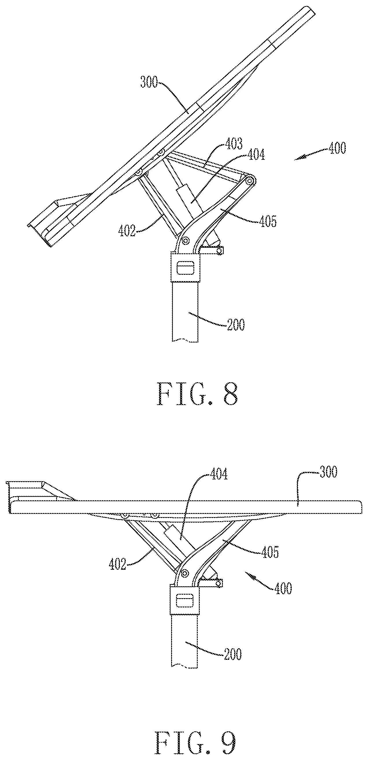 Patent US12359366 Figure 5 – Garment steamer with inclination-angle-adjustable ironing board