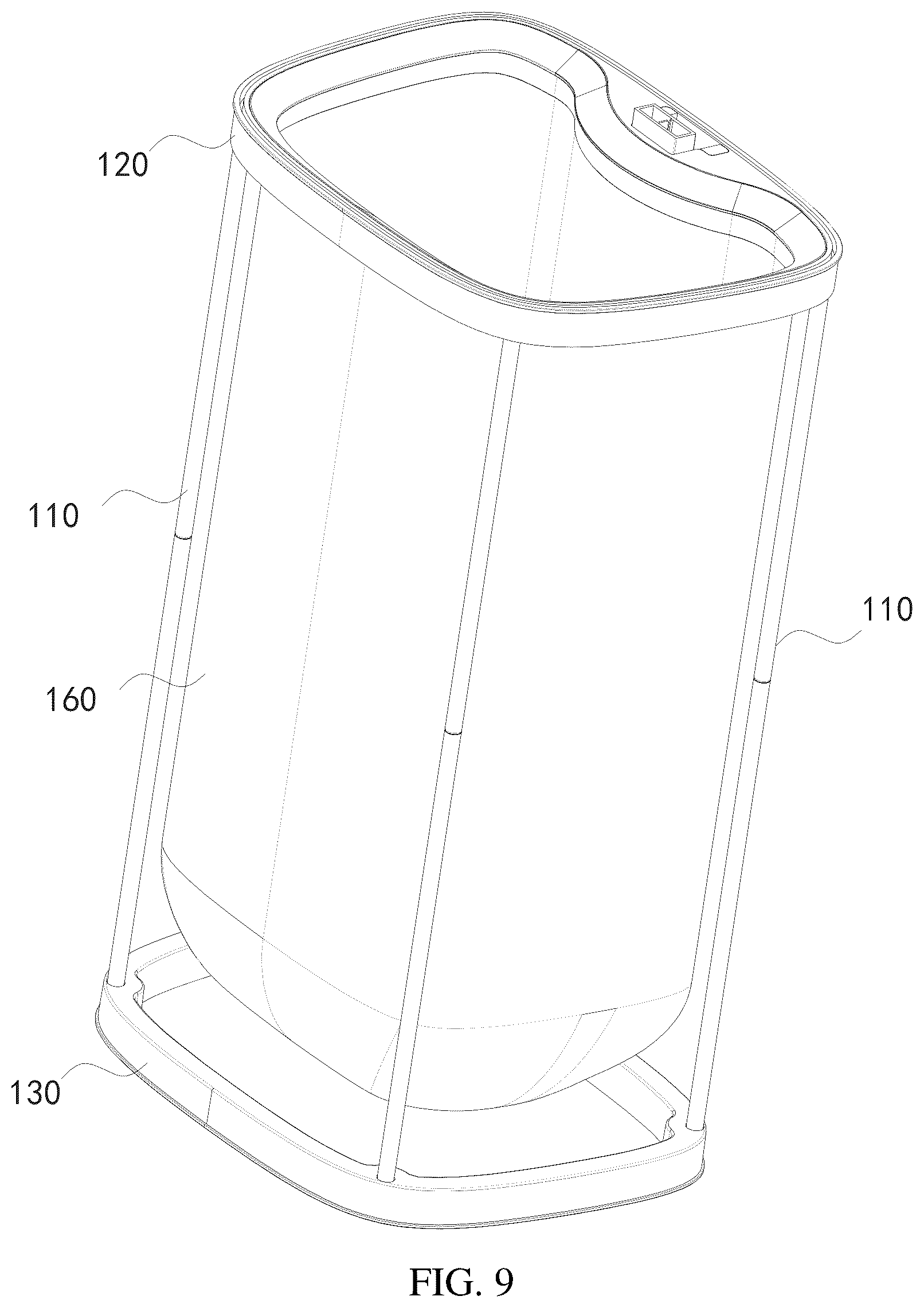 Patent US12359367 Figure 7 – Storage basket structure and laundry basket