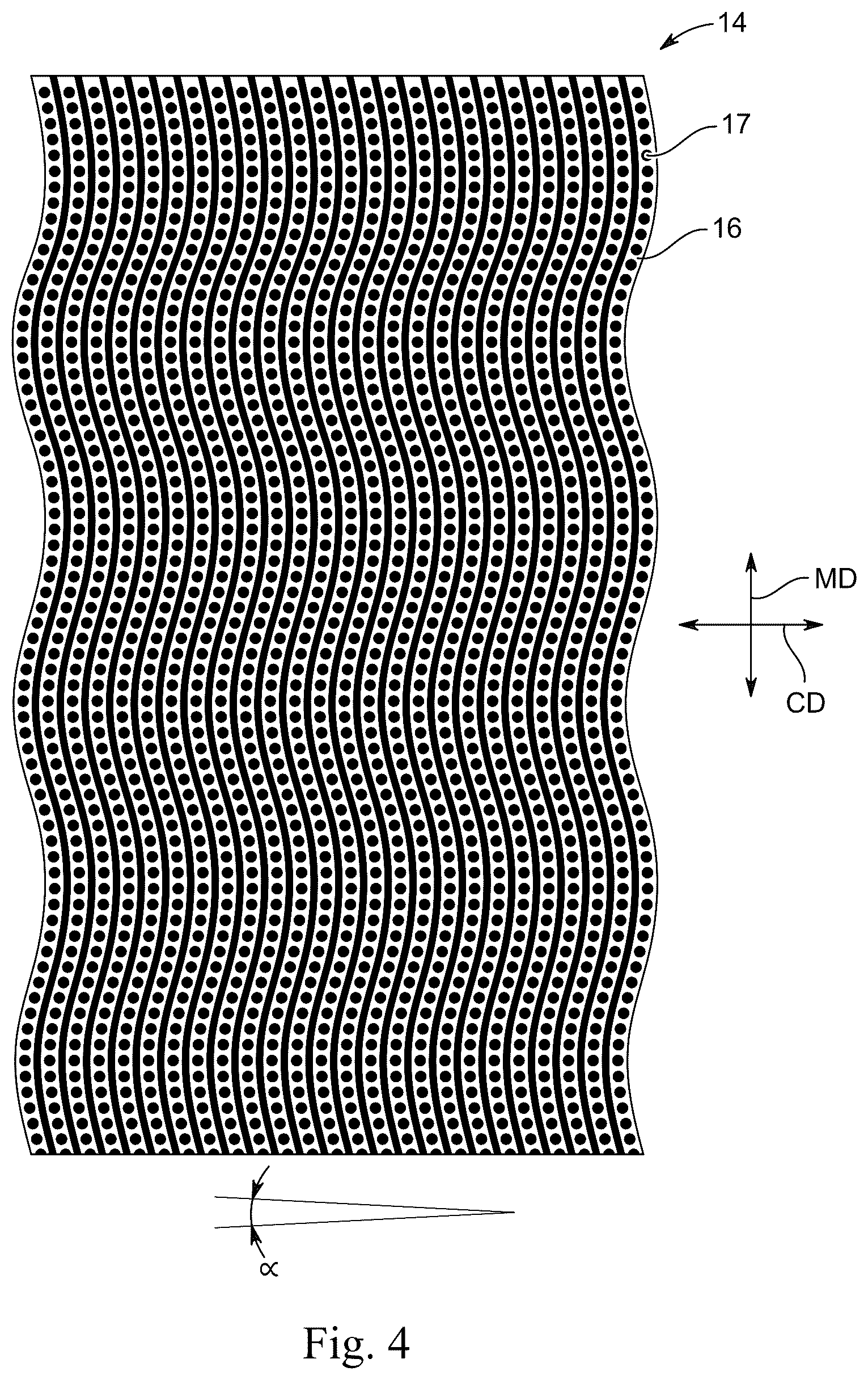 Patent US12359376 Figure 4 – Creped fibrous structures
