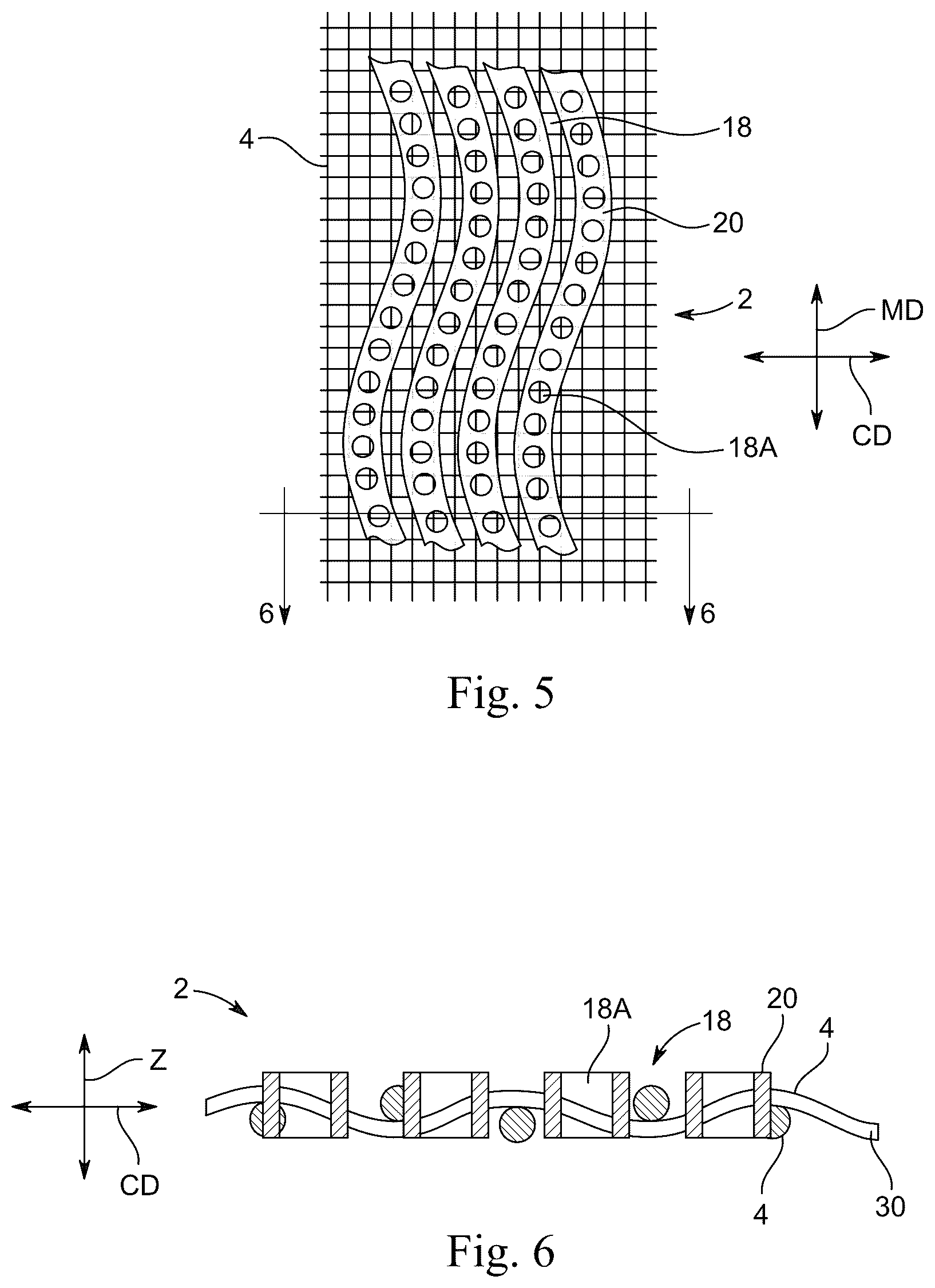 Patent US12359376 Figure 5 – Creped fibrous structures