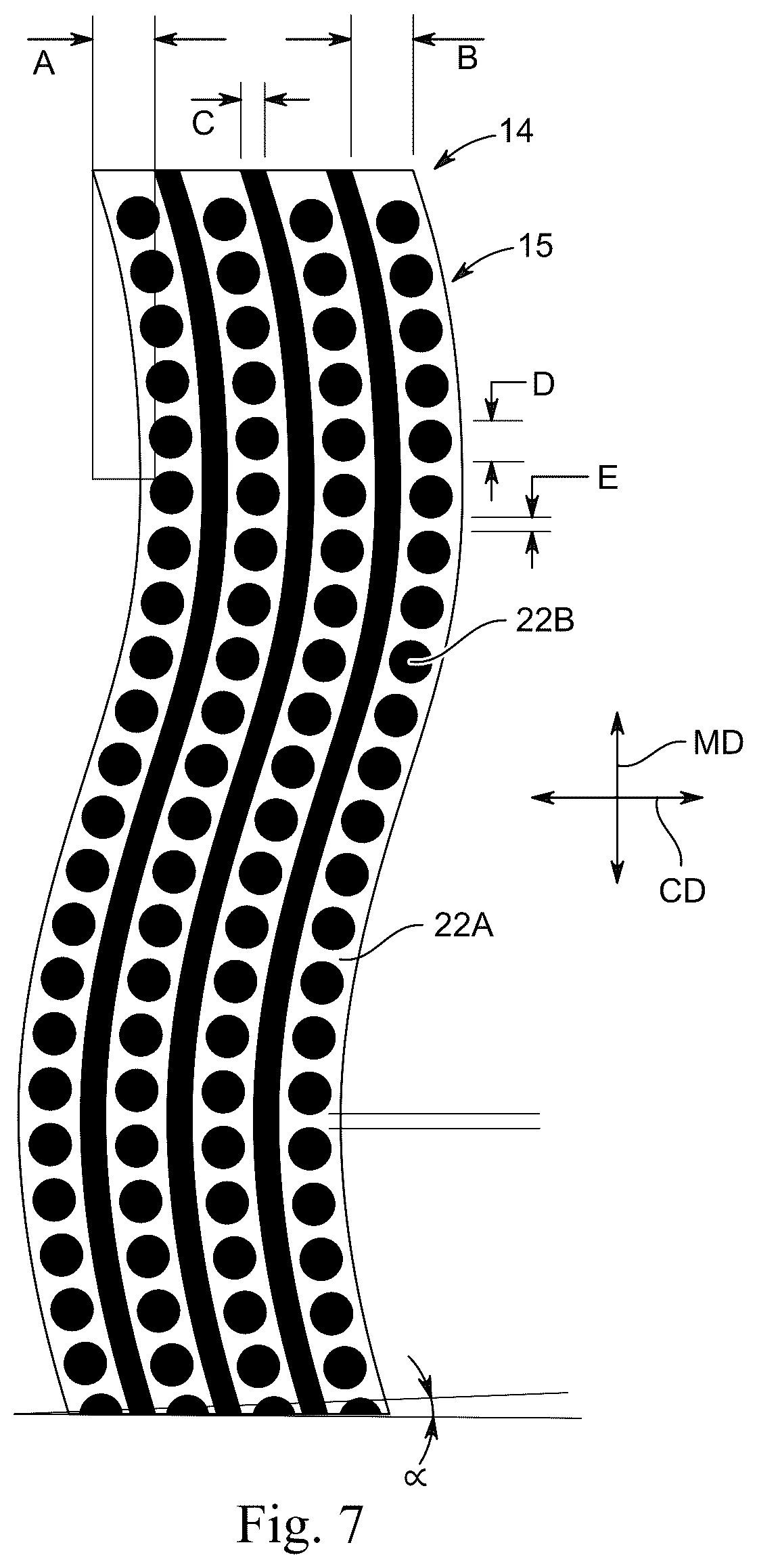 Patent US12359376 Figure 6 – Creped fibrous structures