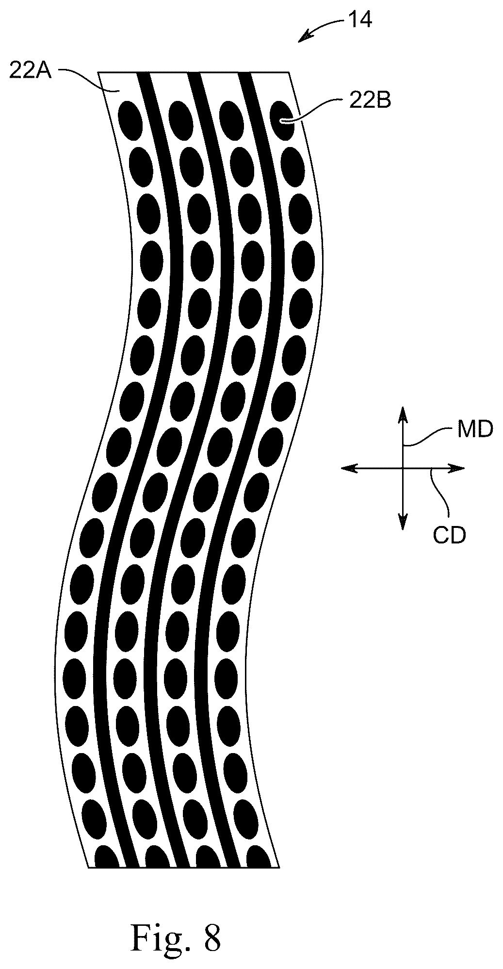 Patent US12359376 Figure 7 – Creped fibrous structures