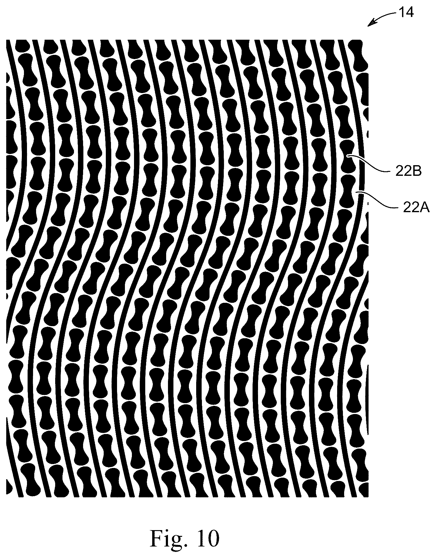 Patent US12359376 Figure 9 – Creped fibrous structures