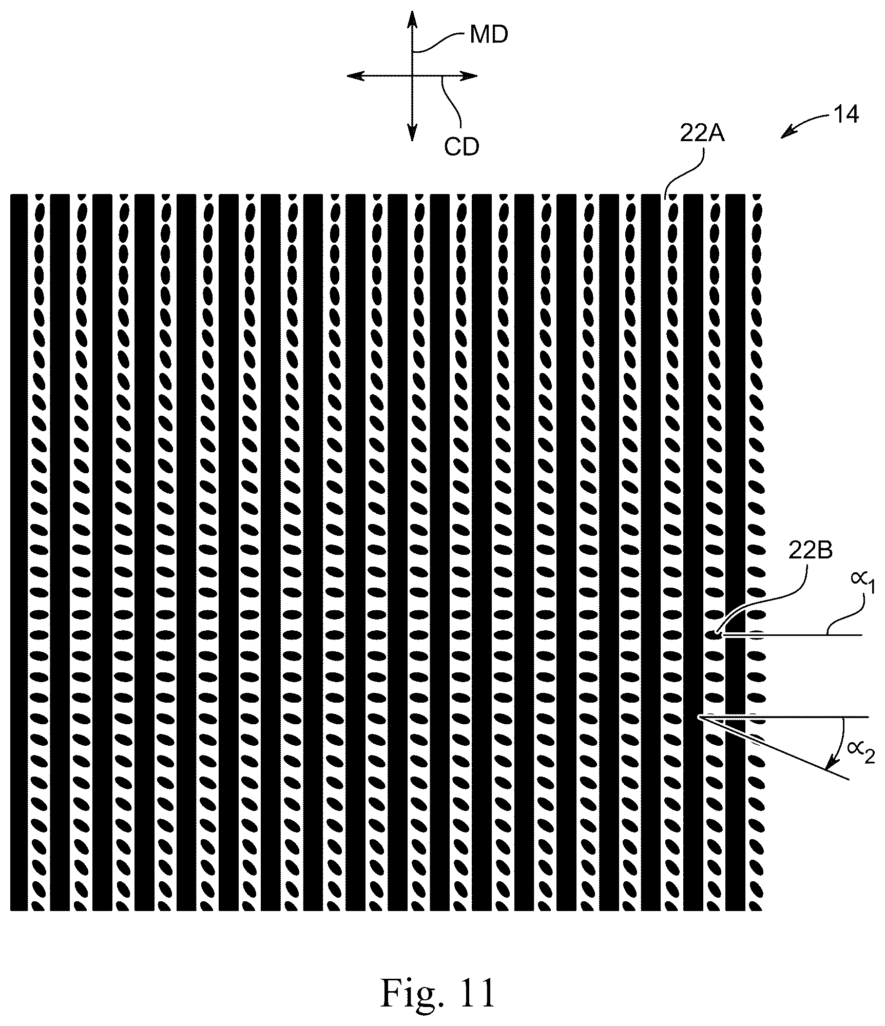 Patent US12359376 Figure 10 – Creped fibrous structures