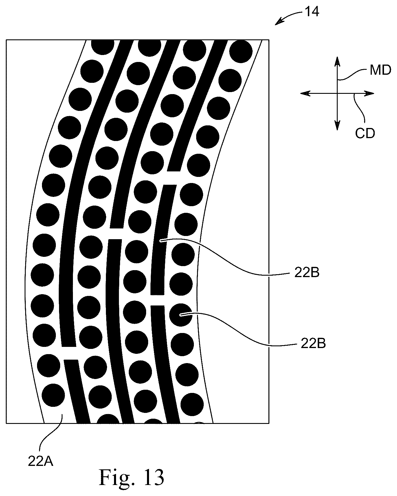 Patent US12359376 Figure 12 – Creped fibrous structures