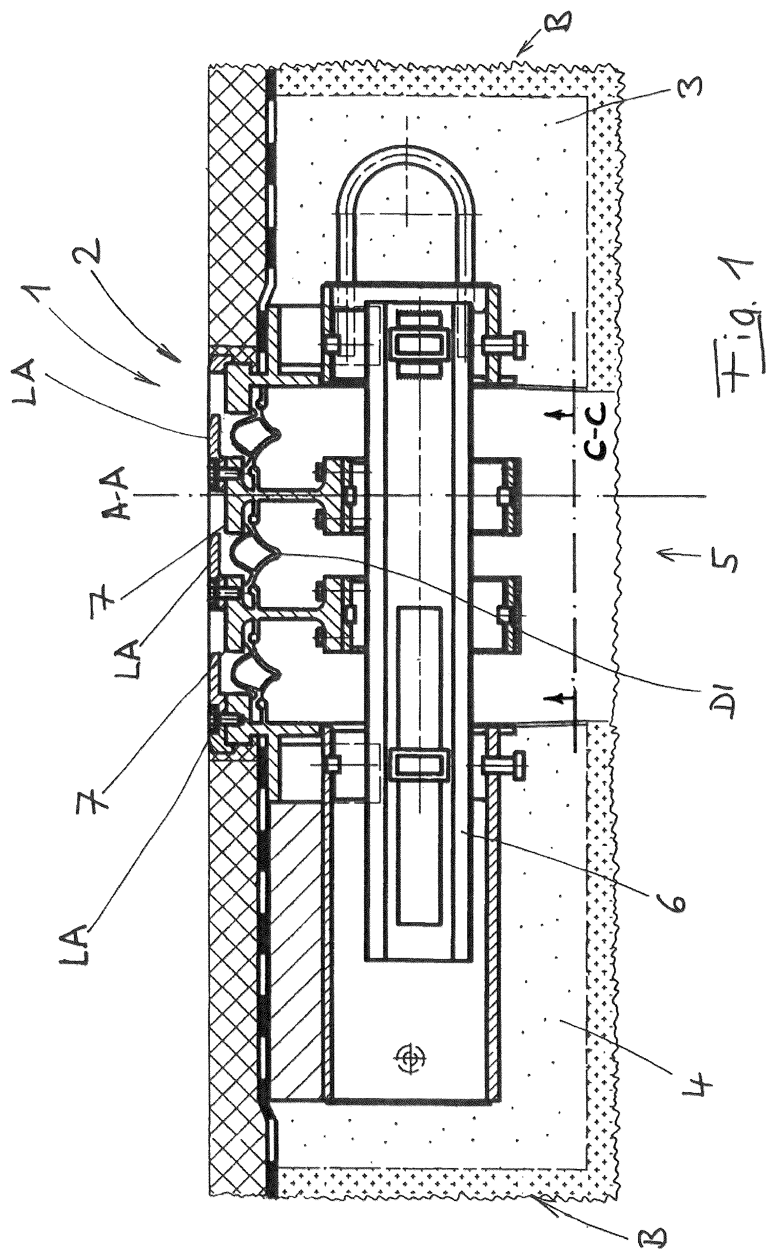 Patent US12359383 Figure 1 – Expansion-joint bridging device