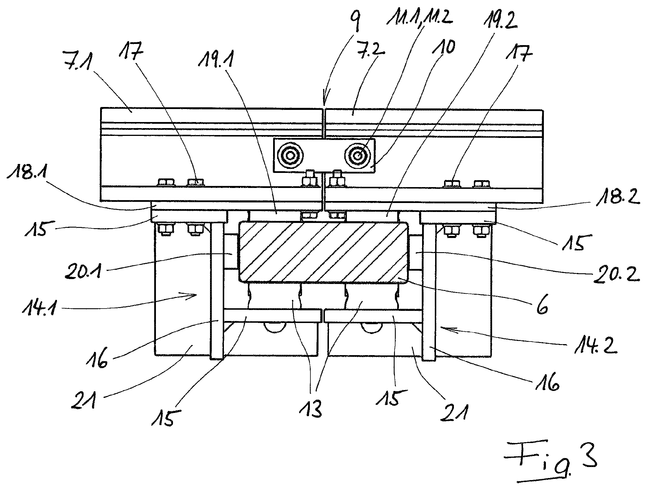 Patent US12359383 Figure 3 – Expansion-joint bridging device