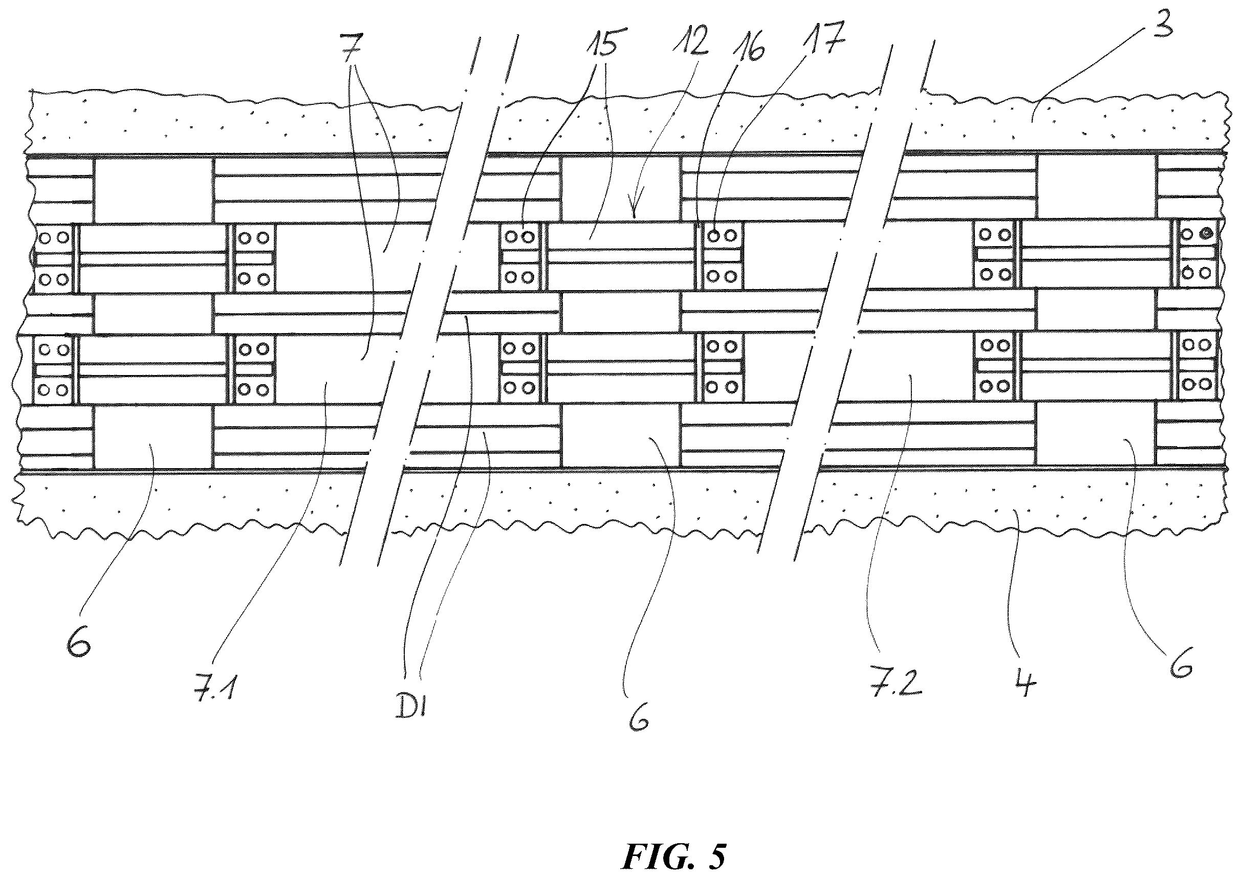 Patent US12359383 Figure 5 – Expansion-joint bridging device