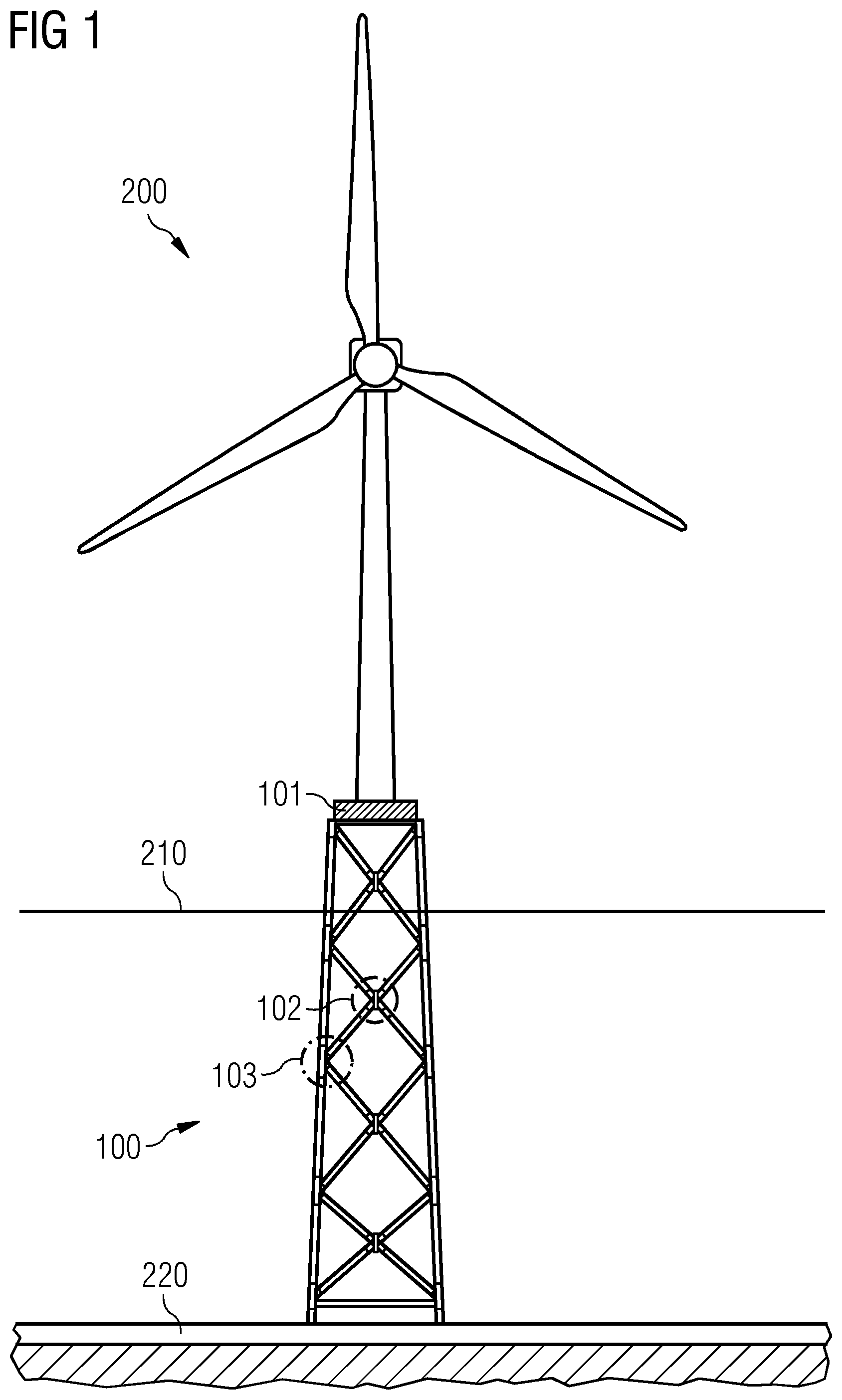 Patent US12359386 Figure 1 – Assembly of a jacket structure