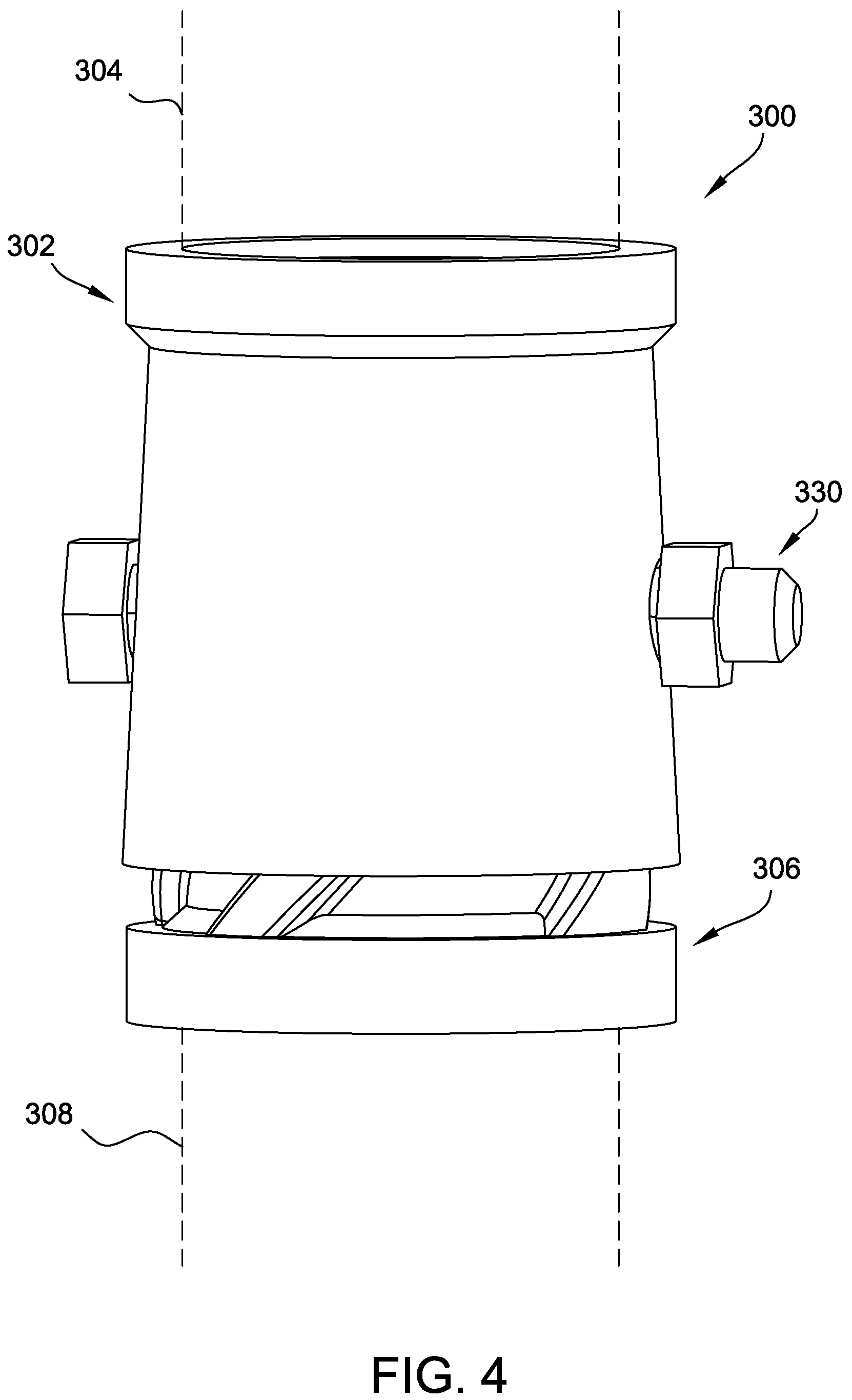 Patent US12359388 Figure 3 – Tapered, locking, anti-reverse coupler assembly for foundation support system