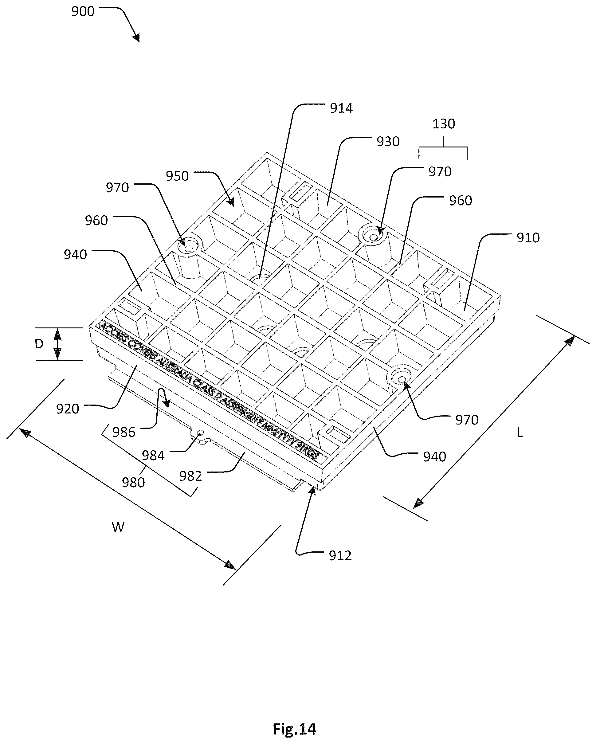 Patent US12359391 Figure 11 – Modular access cover