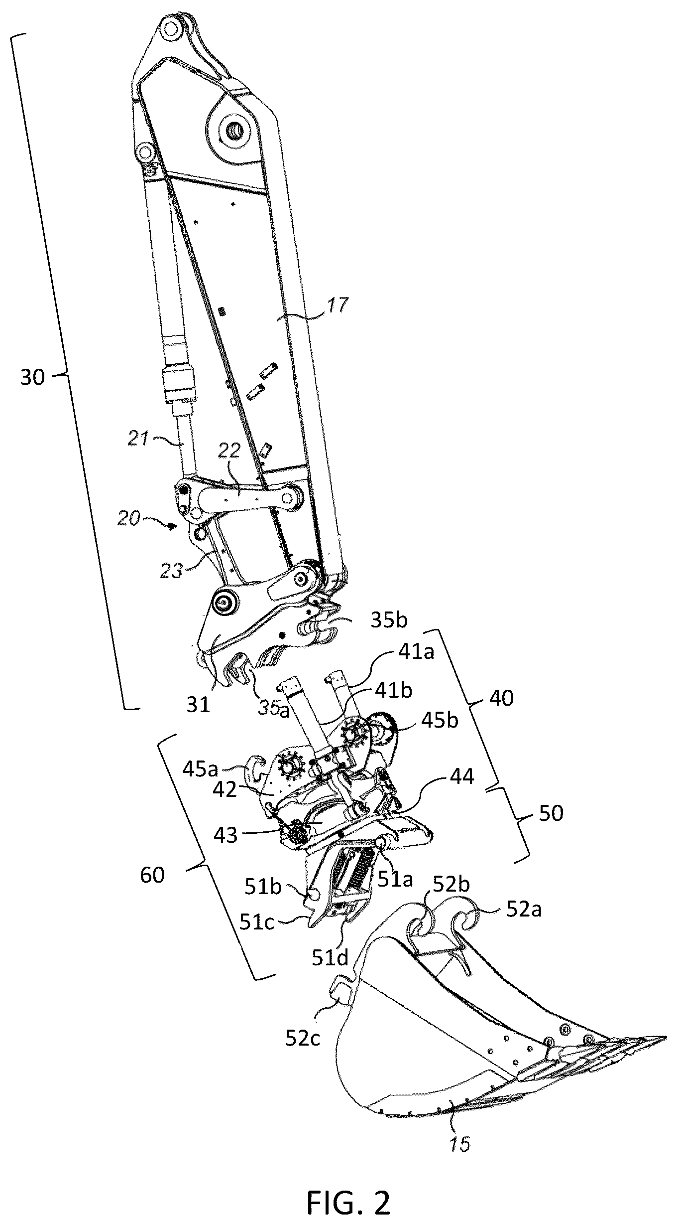 Patent US12359393 Figure 2 – System and method to support rotation operation of work tool