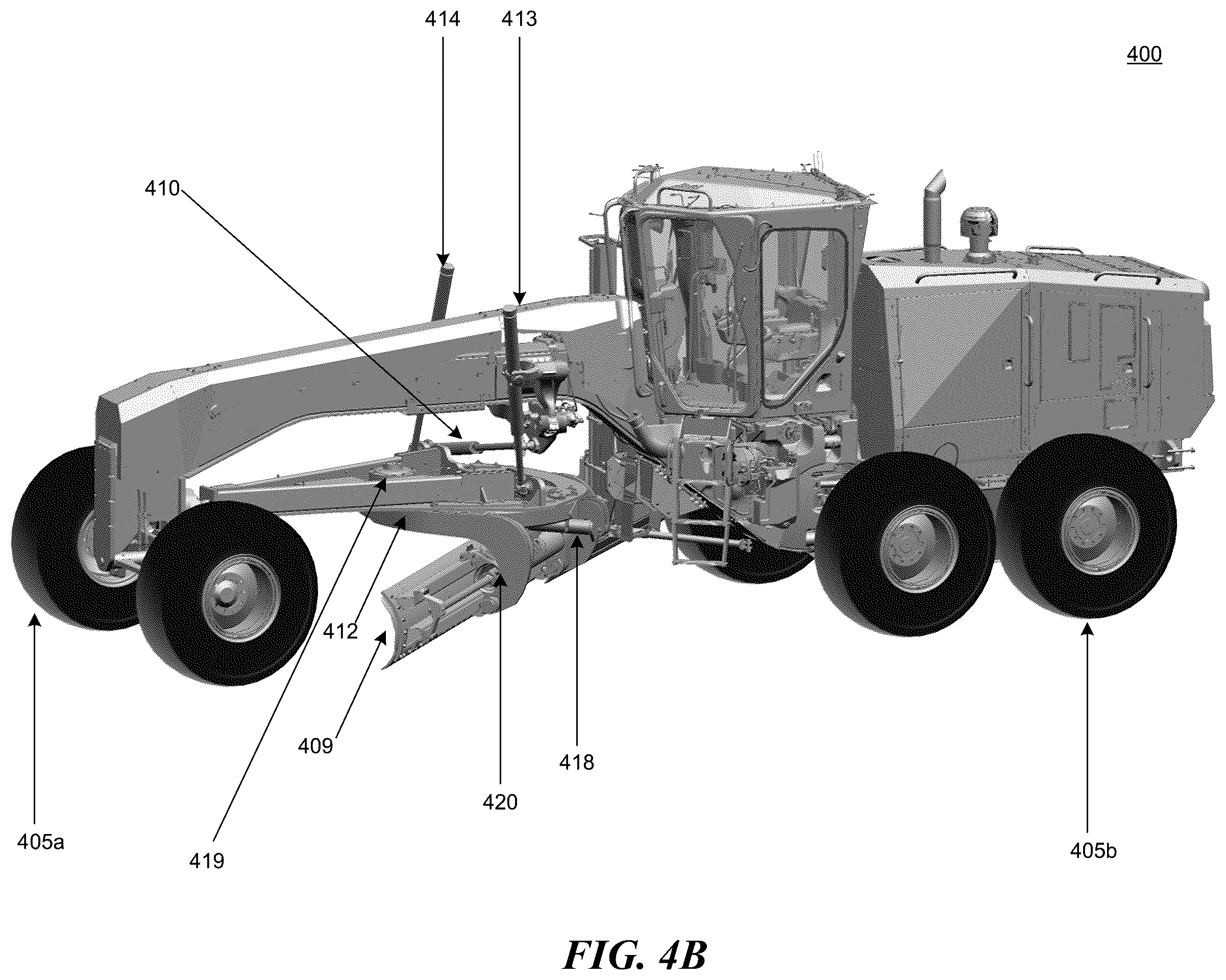Patent US12359396 Figure 8 – Damage avoidance systems and methods for motor grader scarifiers