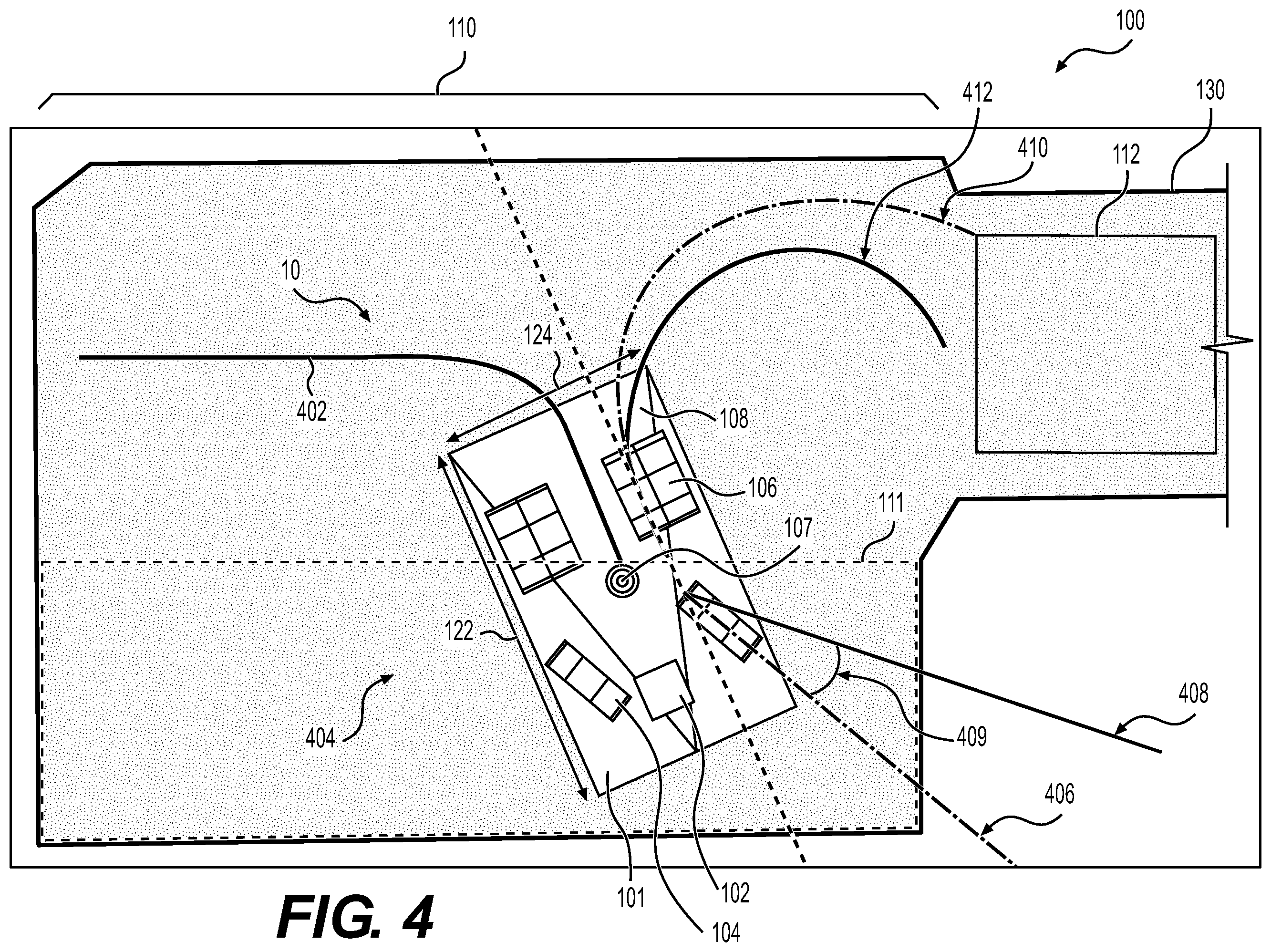 Patent US12359398 Figure 4 – Automatic steering of vehicle