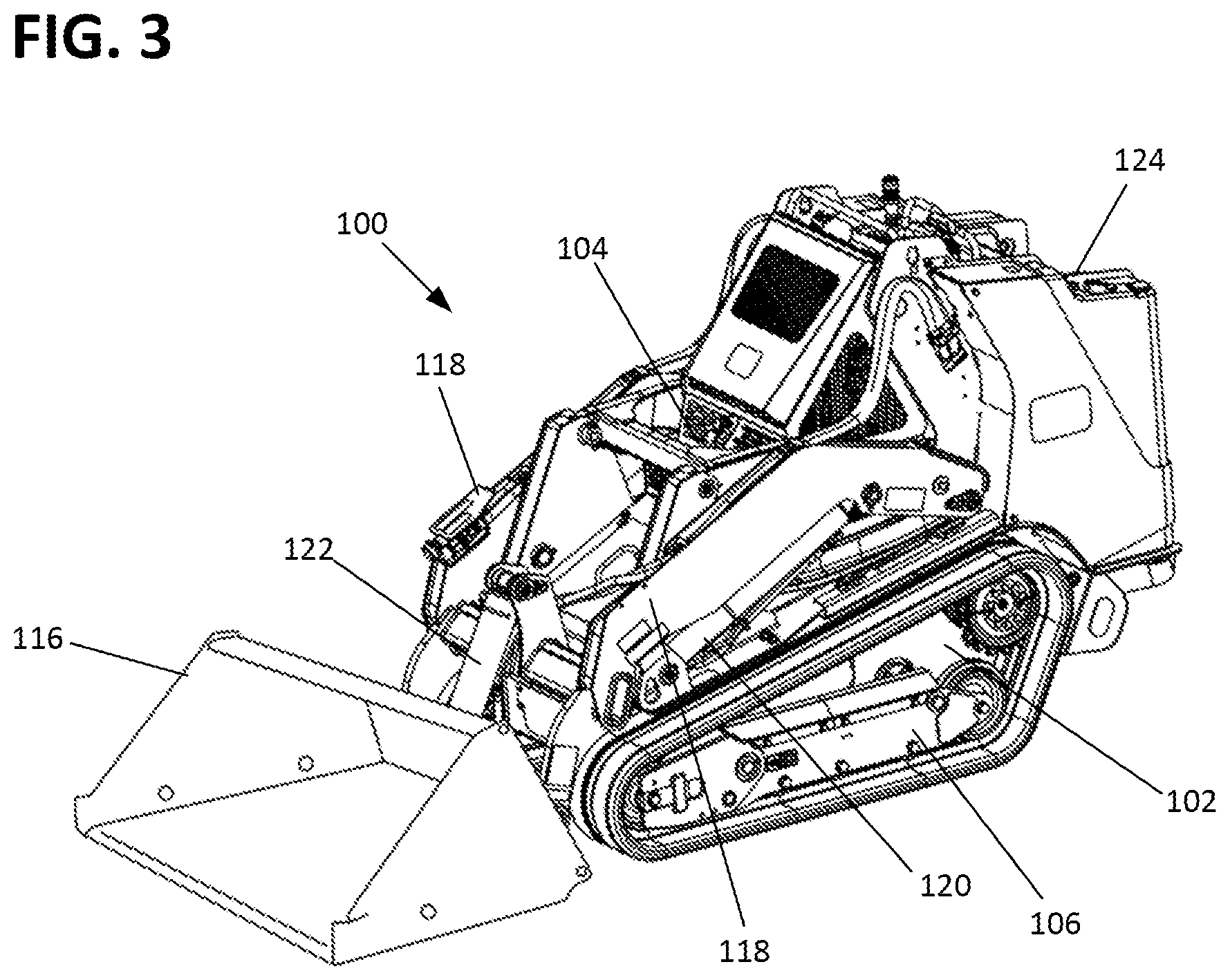 Patent US12359401 Figure 2 – Work machine with power optimization