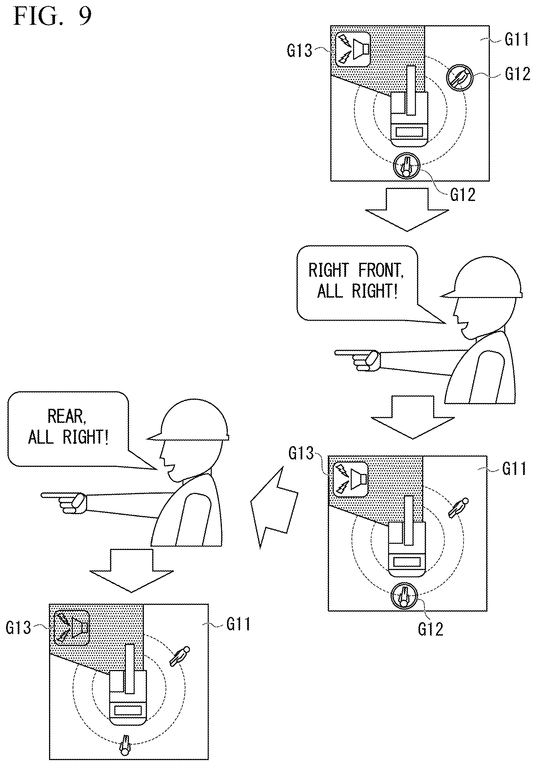 Patent US12359405 Figure 9 – Work machine obstacle notification system and work machine obstacle notification method