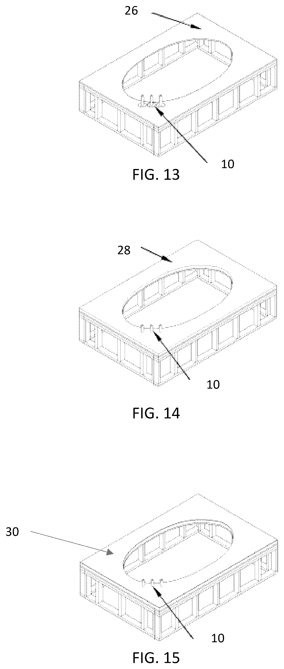 Patent US12359407 Figure 5 – Apparatus and method for installing deck mounted faucets