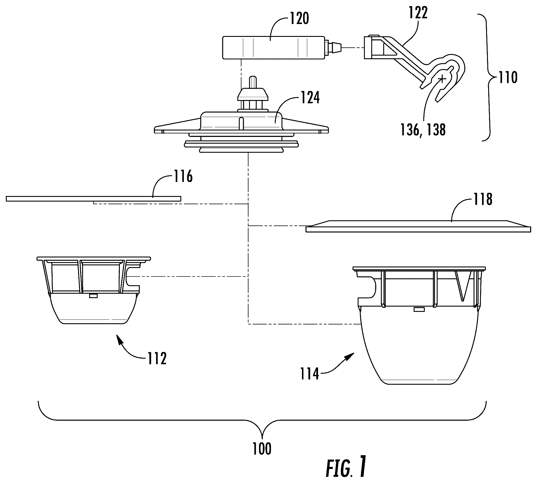 Patent US12359413 Figure 1 – Reconfigurable flapper for different sized flush valves