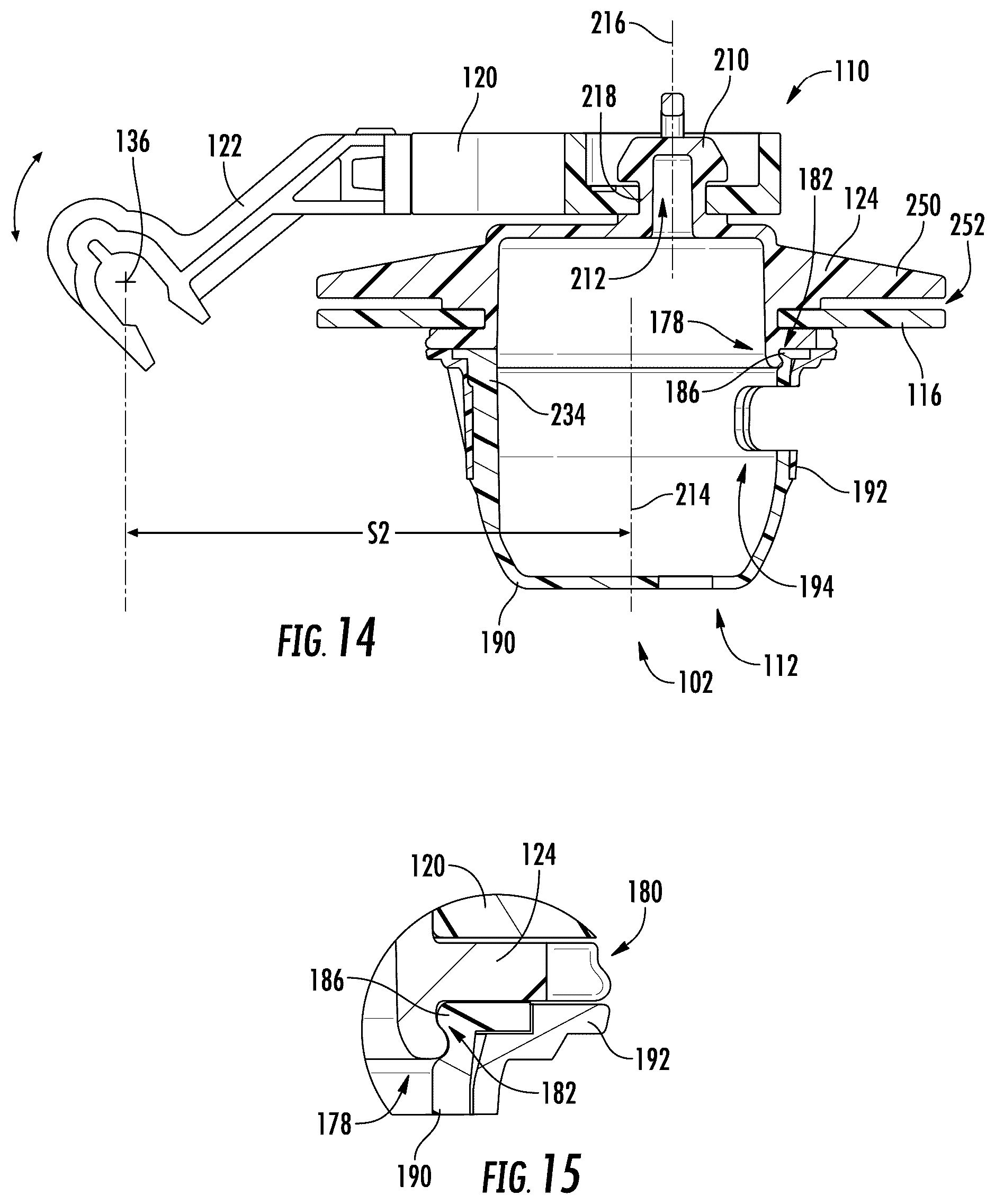 Patent US12359413 Figure 6 – Reconfigurable flapper for different sized flush valves