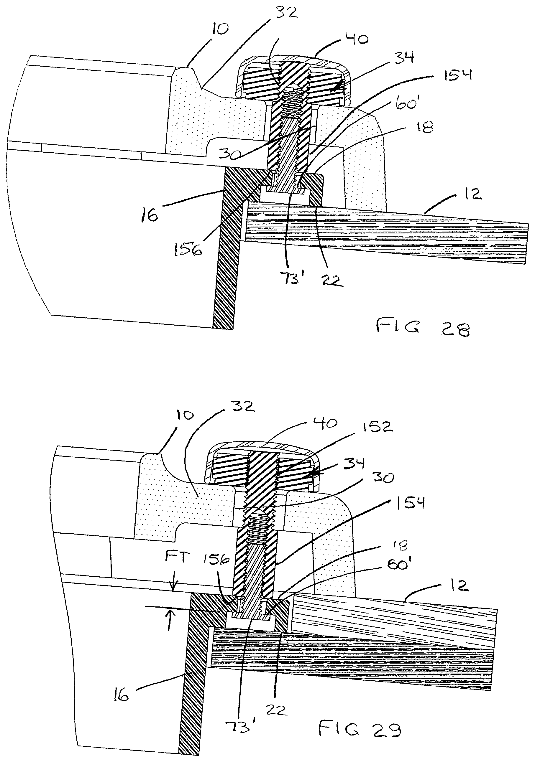 Patent US12359417 Figure 12 – Anchor bolt system for toilet and method of mounting a toilet using the system