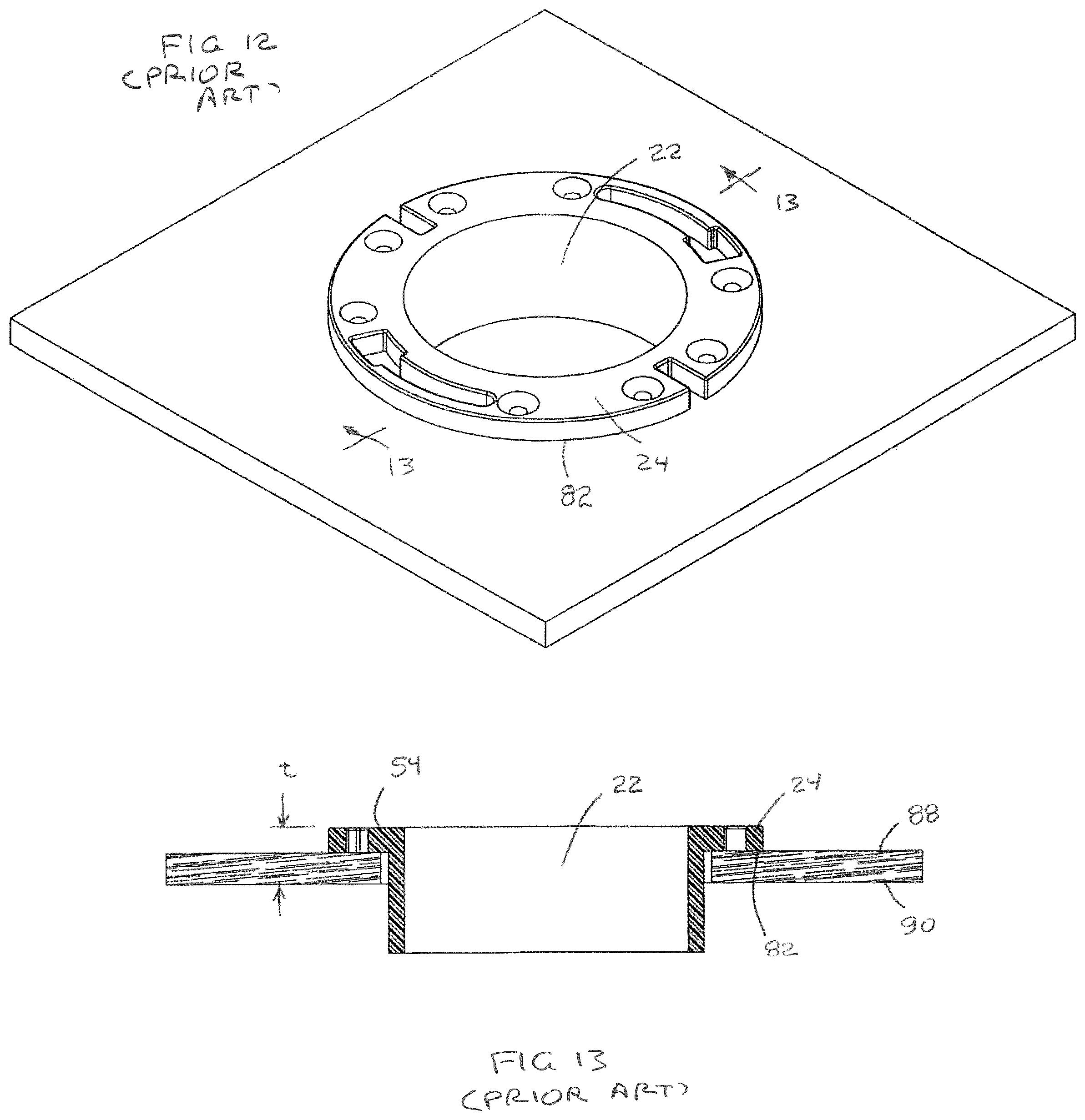 Patent US12359418 Figure 4 – Method of mounting a toilet and sealing assembly used in performing the method
