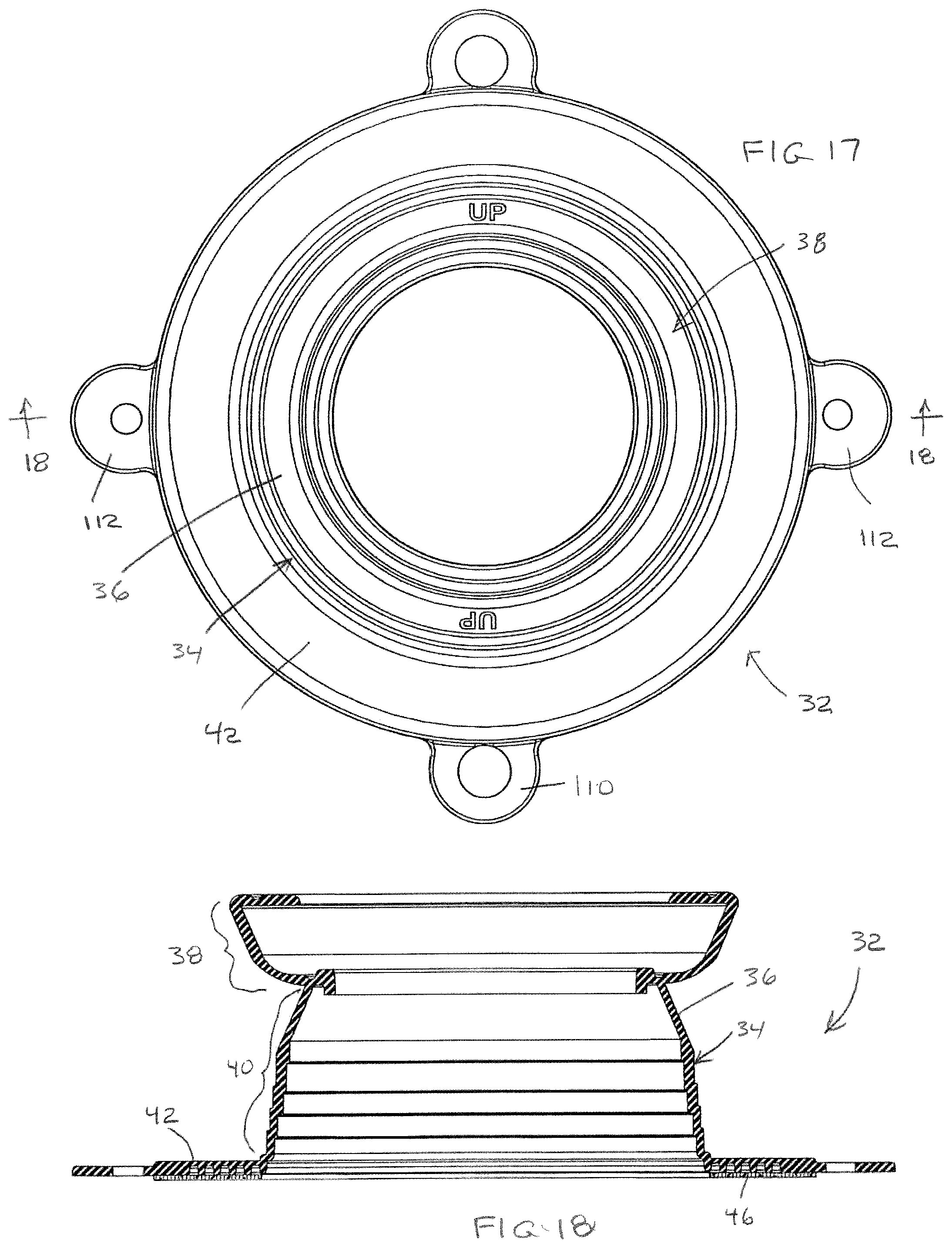 Patent US12359418 Figure 7 – Method of mounting a toilet and sealing assembly used in performing the method