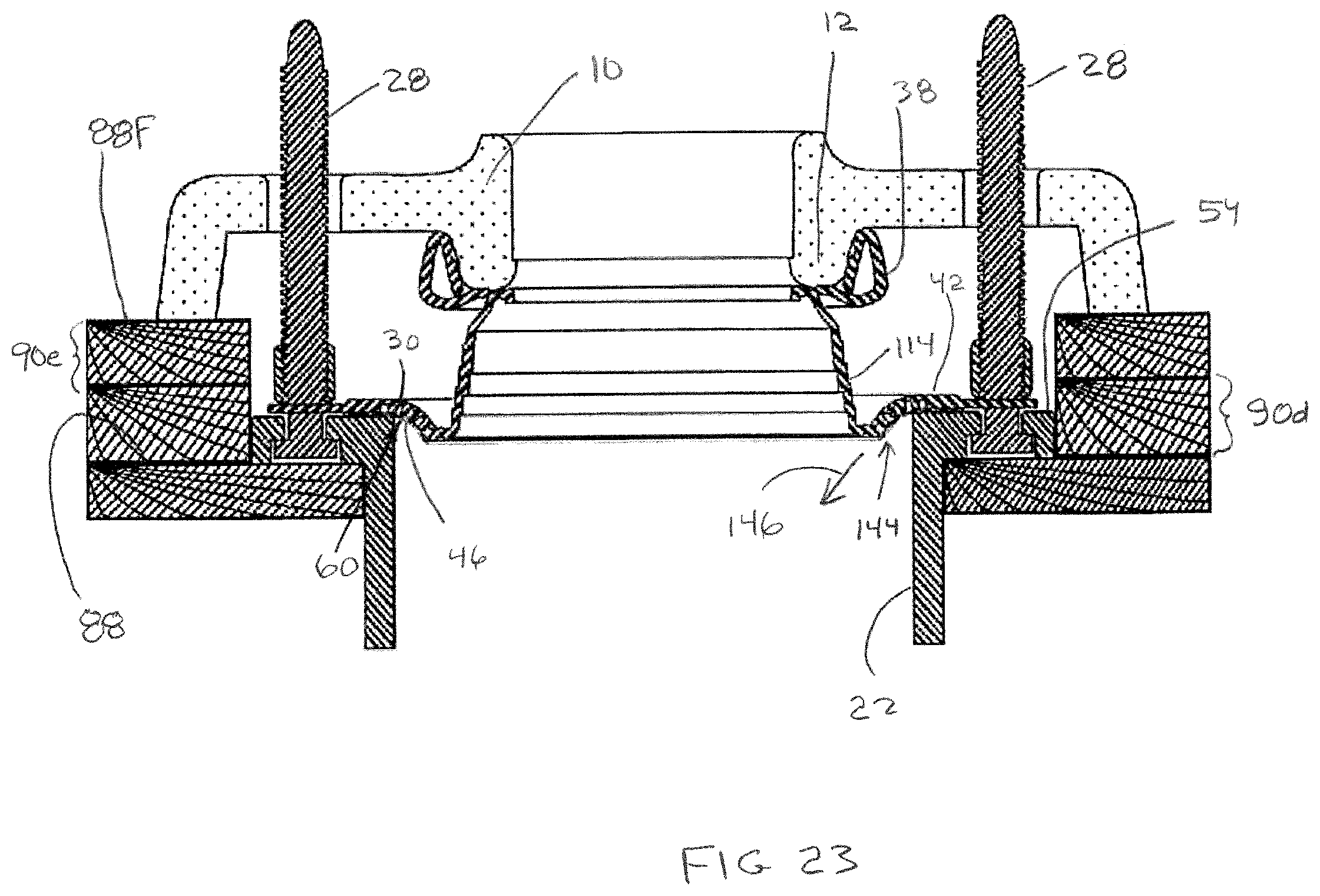 Patent US12359418 Figure 12 – Method of mounting a toilet and sealing assembly used in performing the method