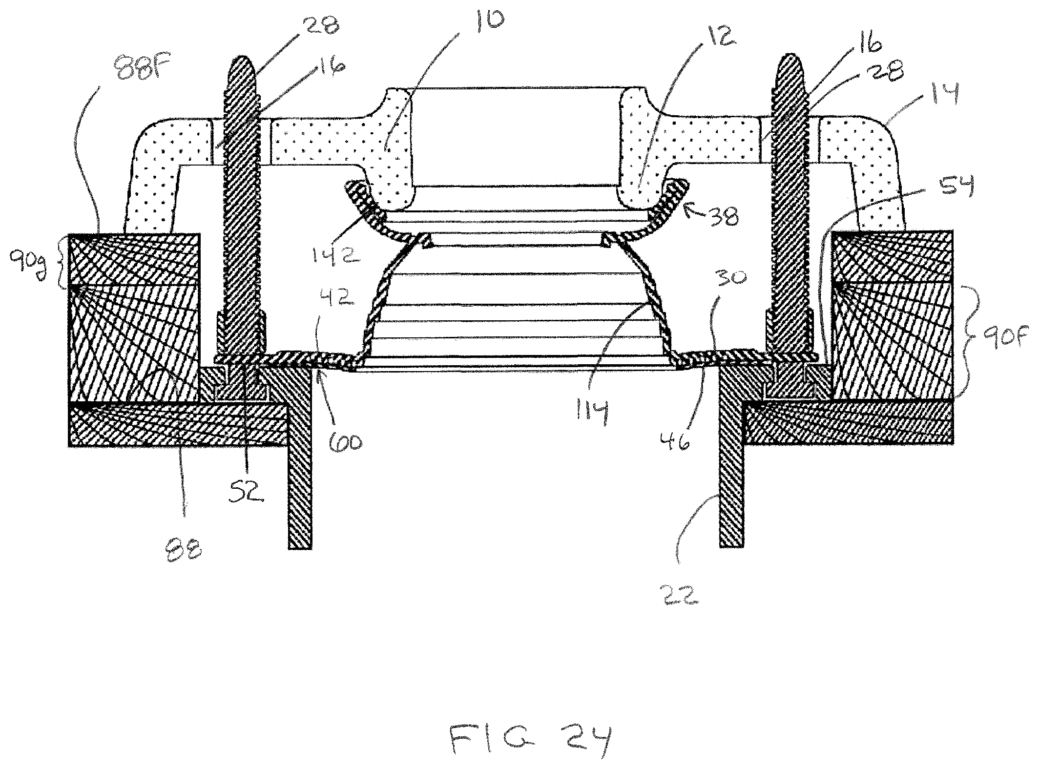 Patent US12359418 Figure 13 – Method of mounting a toilet and sealing assembly used in performing the method