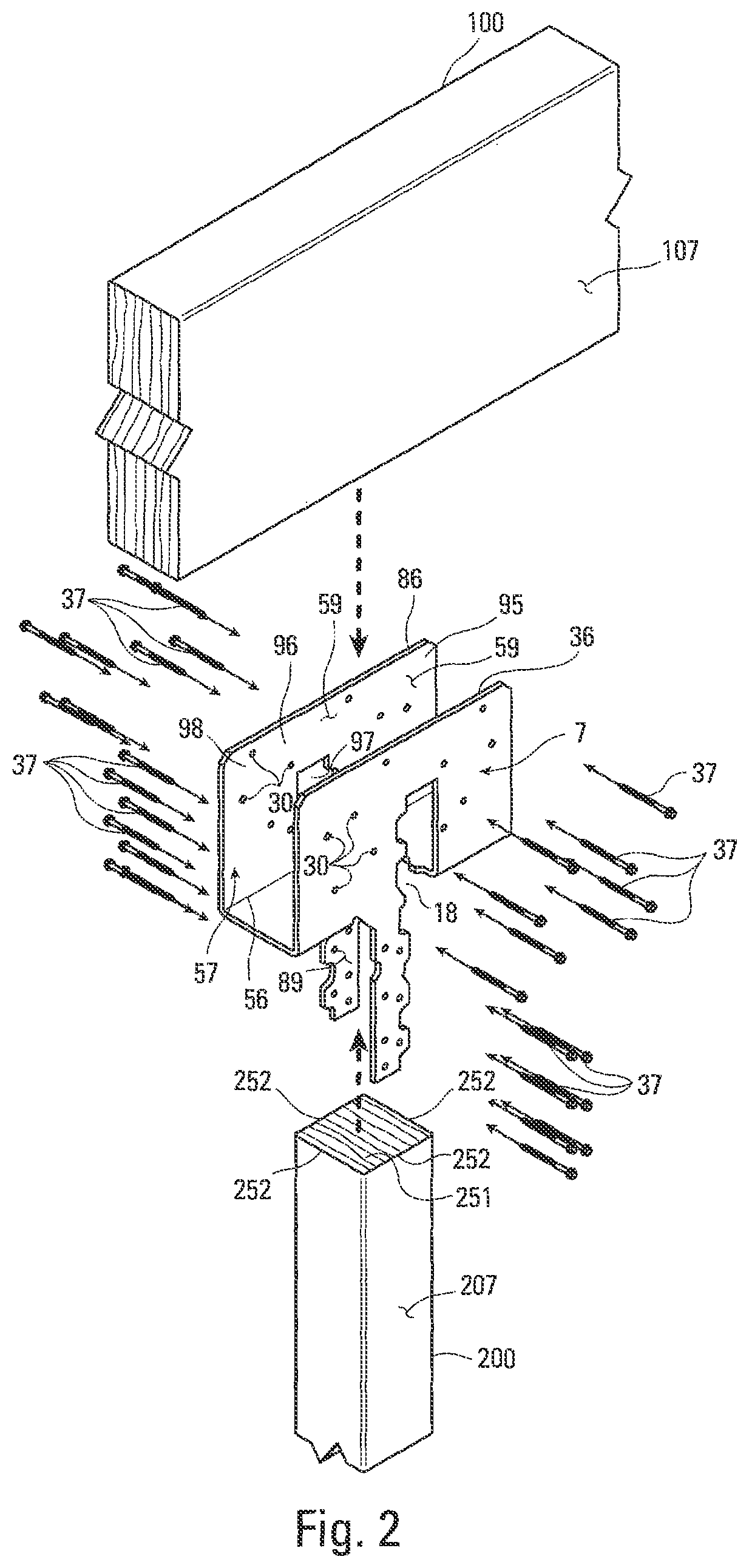 Patent US12359422 Figure 2 – Column cap