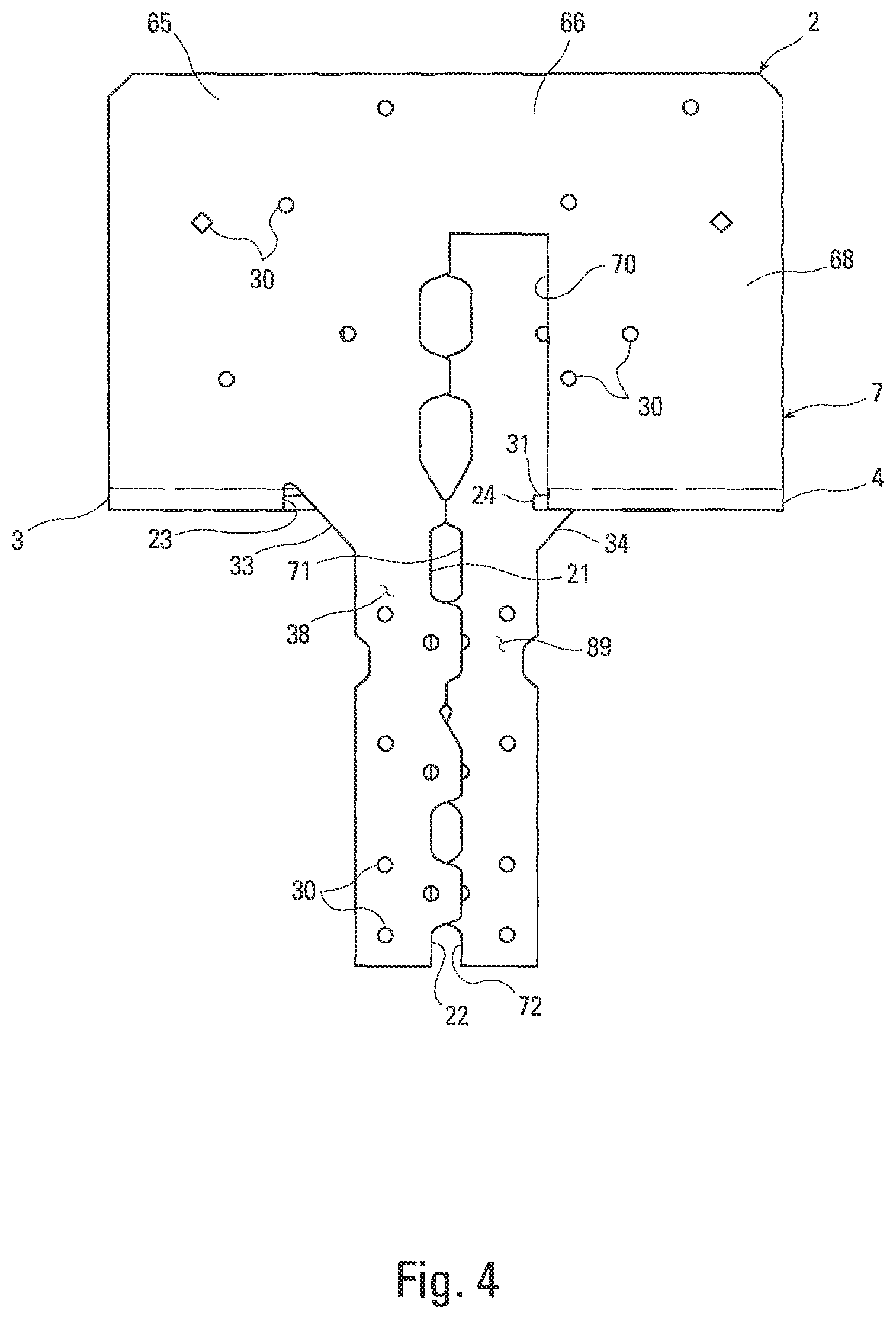 Patent US12359422 Figure 4 – Column cap