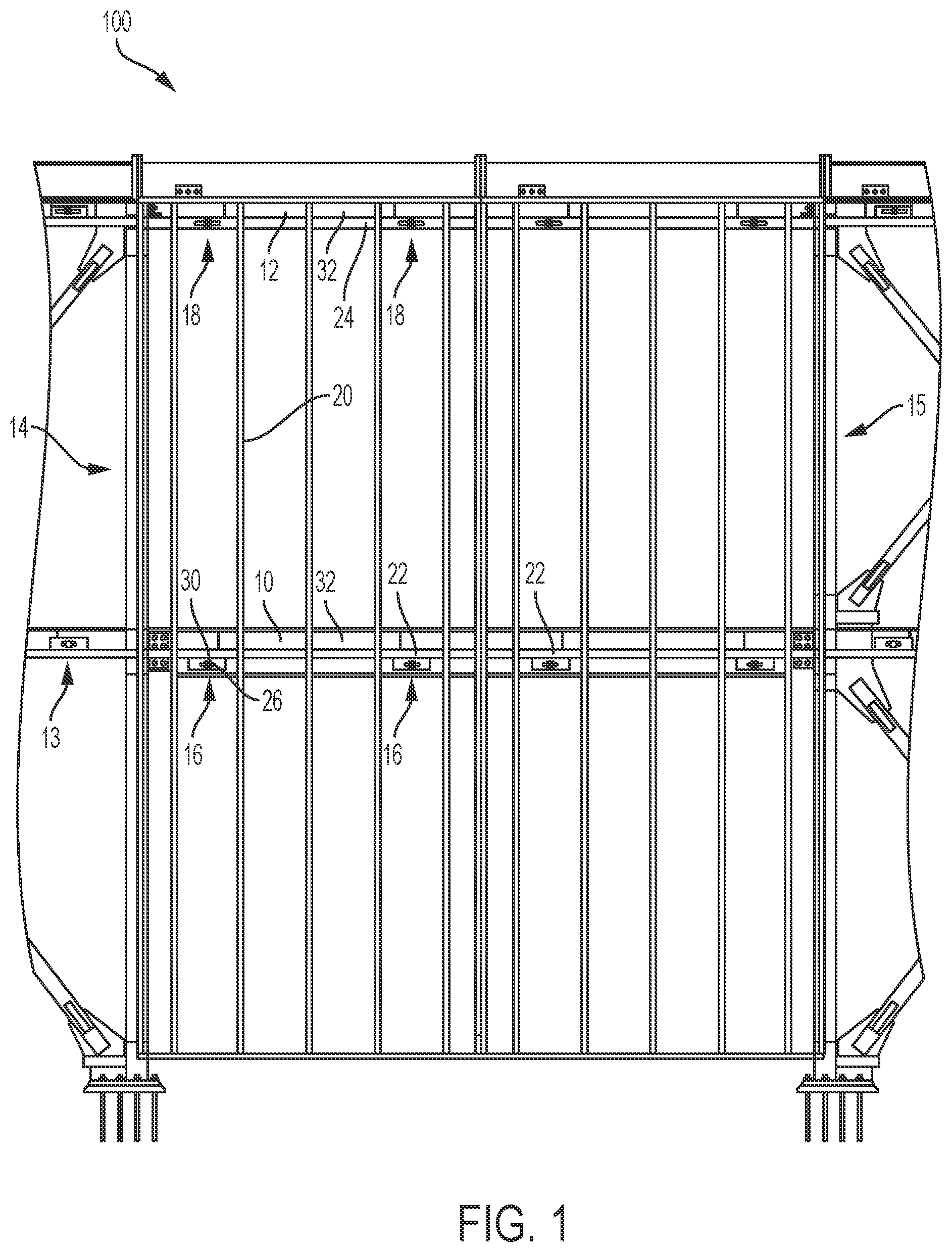 Patent US12359426 Figure 1 – Wall connection system