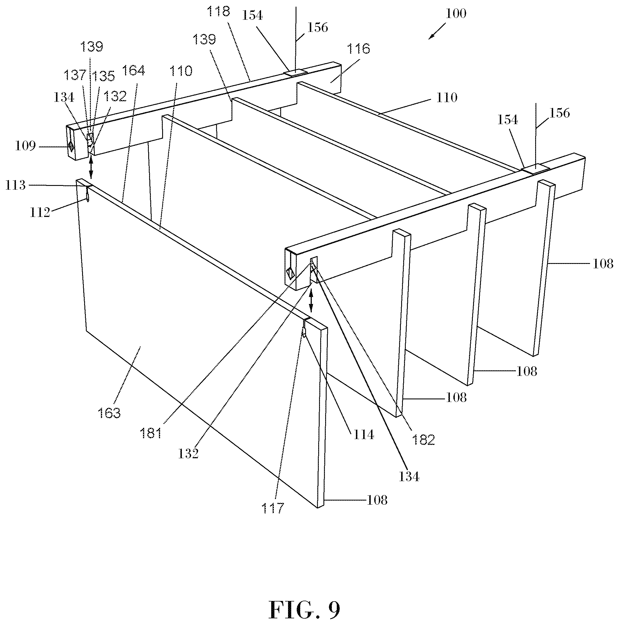 Patent US12359428 Figure 7 – Ceiling system