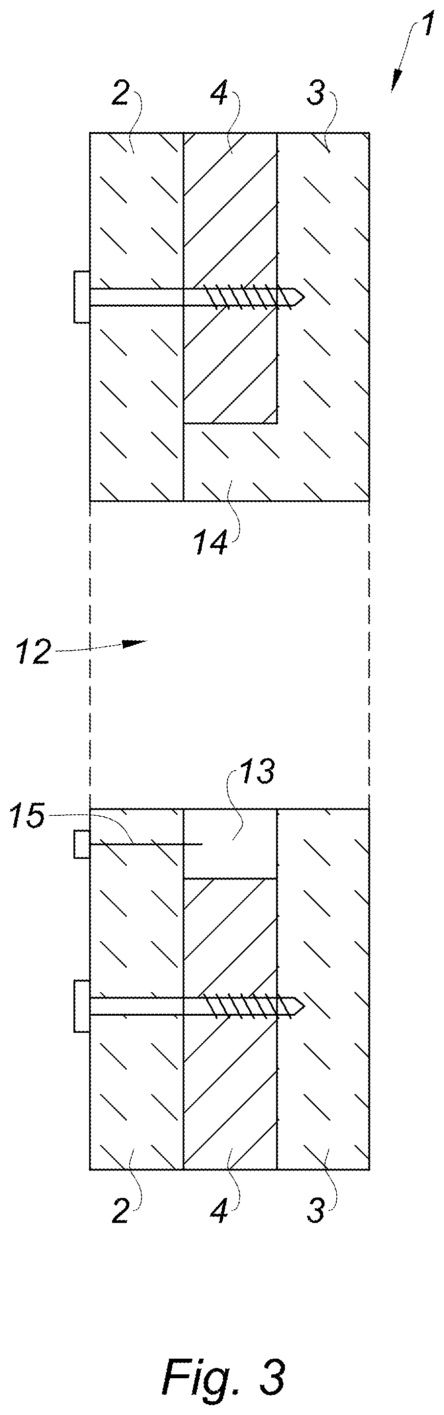 Patent US12359429 Figure 3 – Panel for a floor or wall and method for manufacturing one such panel